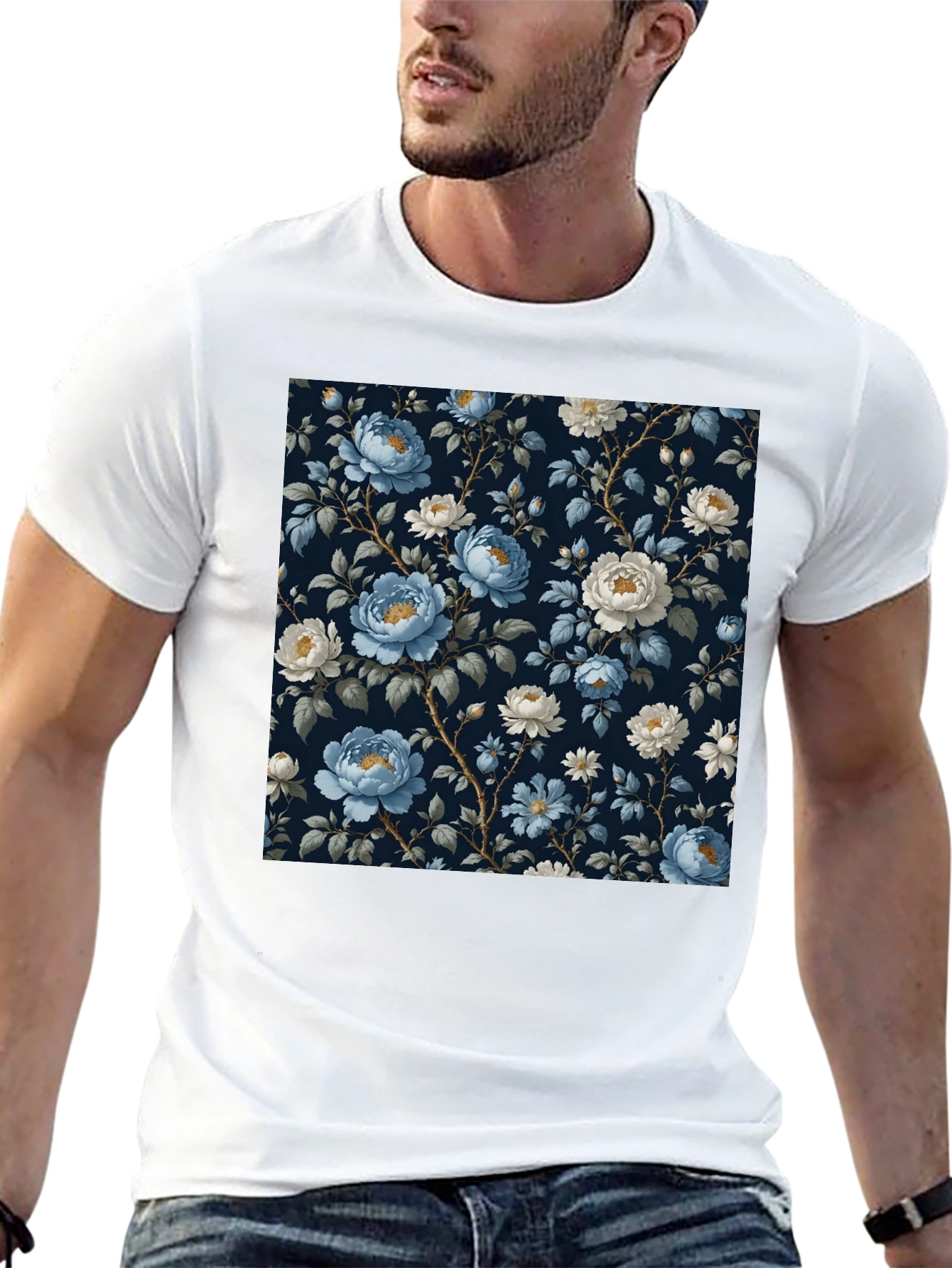 Floral Print T-Shirt - Stylish Everyday Wear
