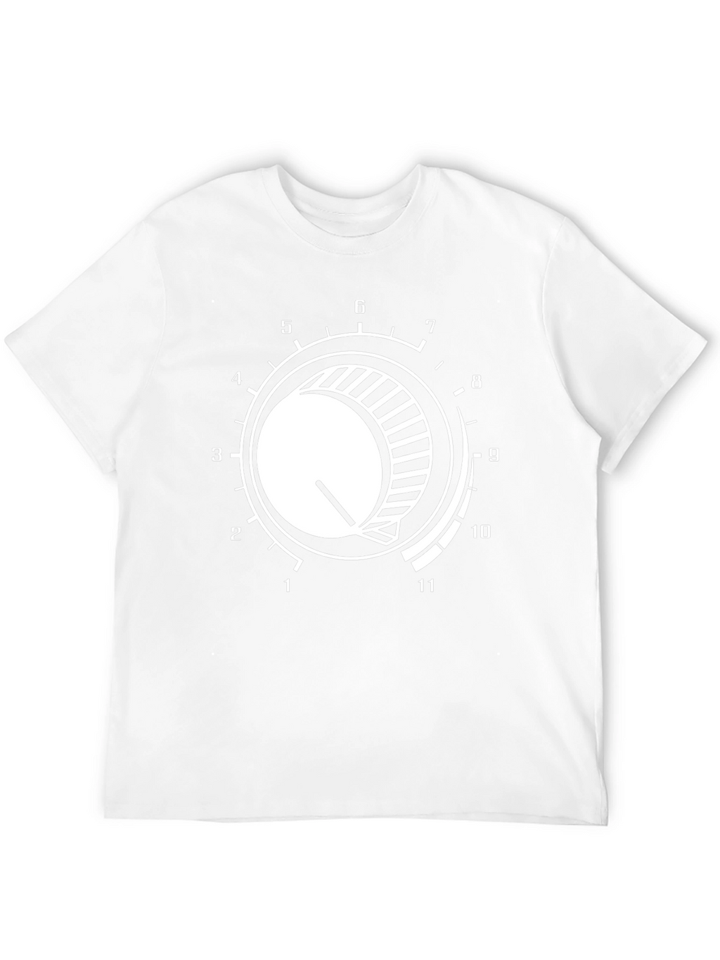 Black T-Shirt with Volume Knob Graphic
