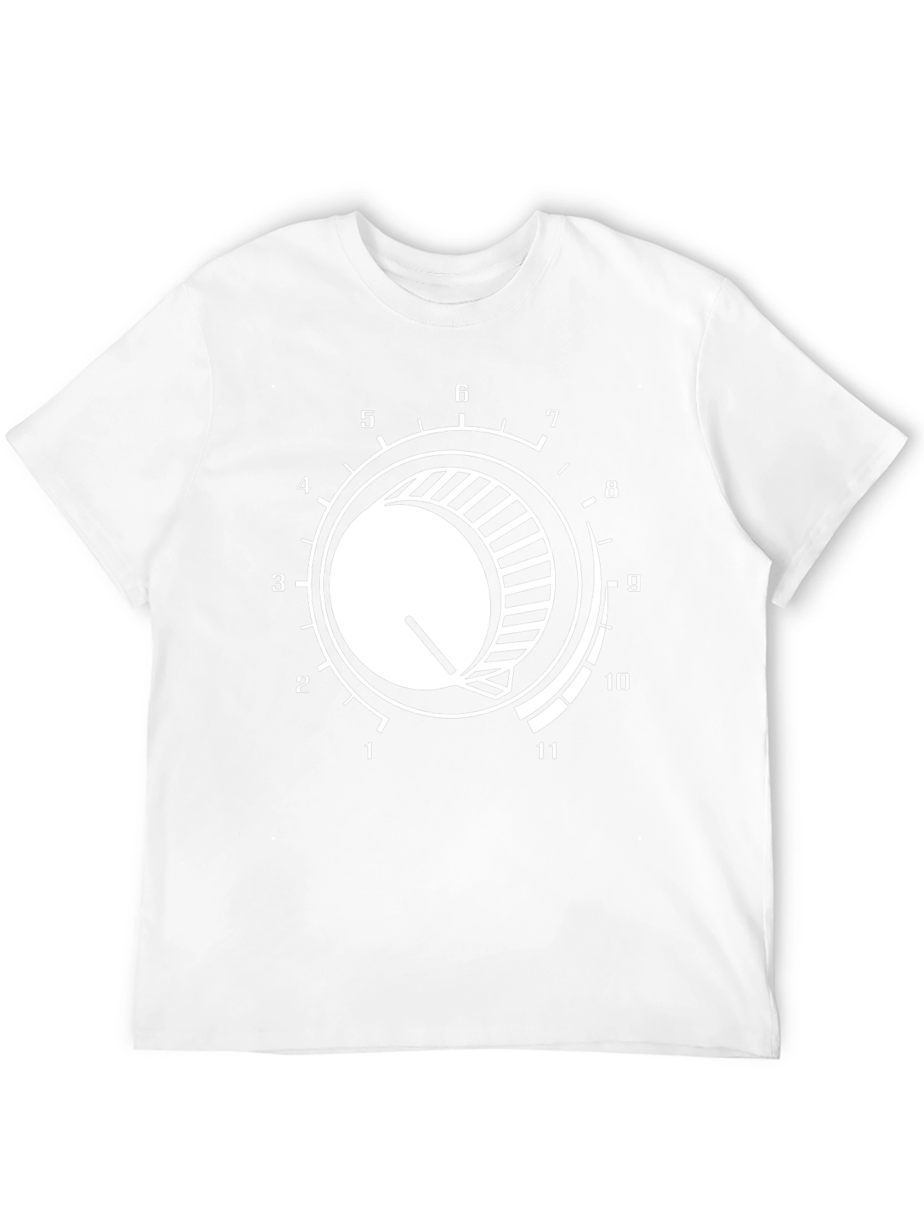 Black T-Shirt with Volume Knob Graphic