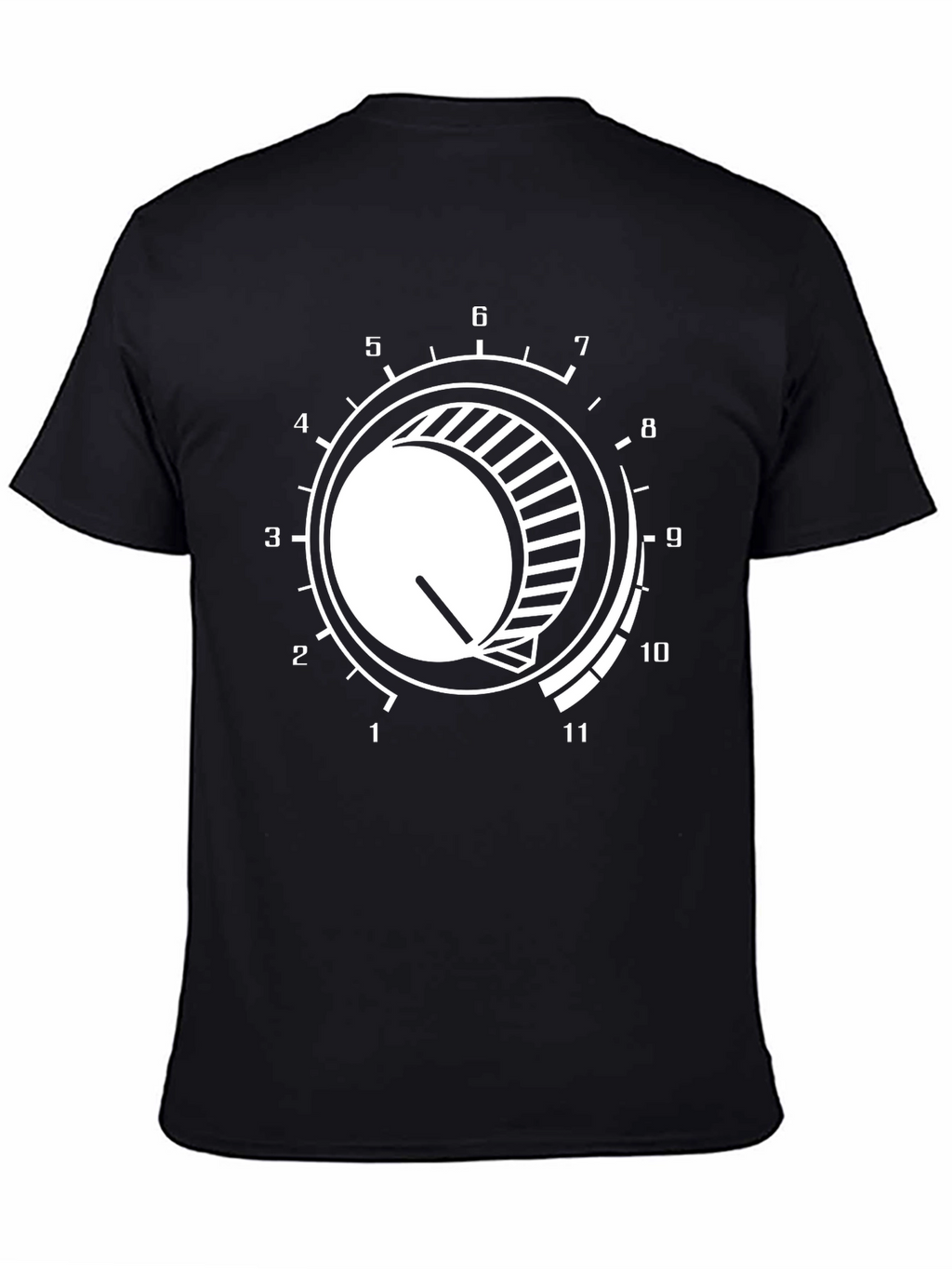 Black T-Shirt with Volume Knob Graphic