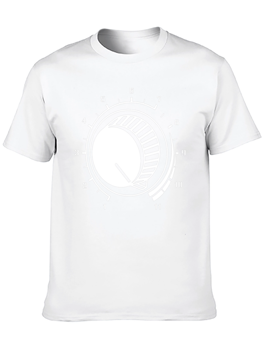 Black T-Shirt with Volume Knob Graphic