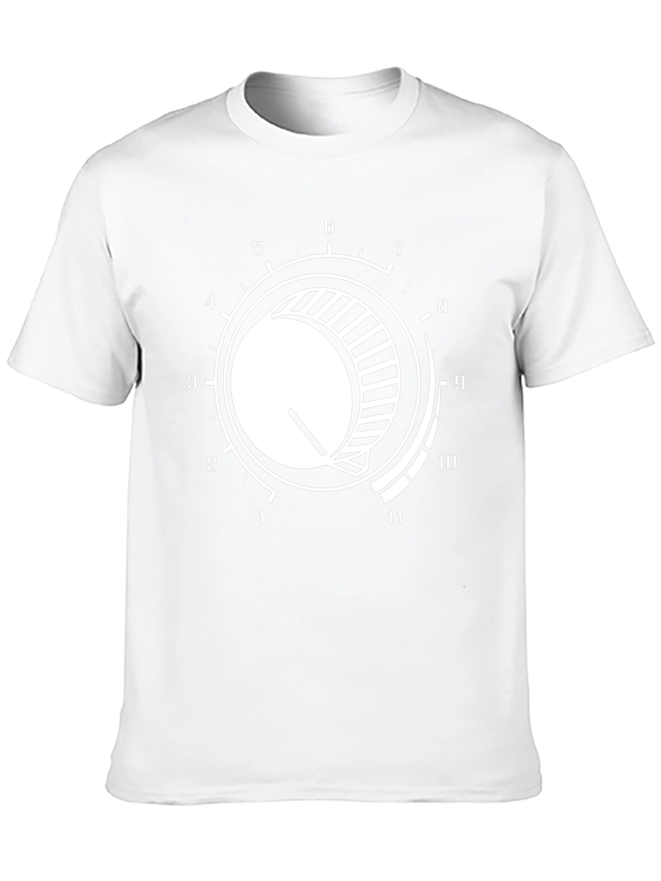Black T-Shirt with Volume Knob Graphic