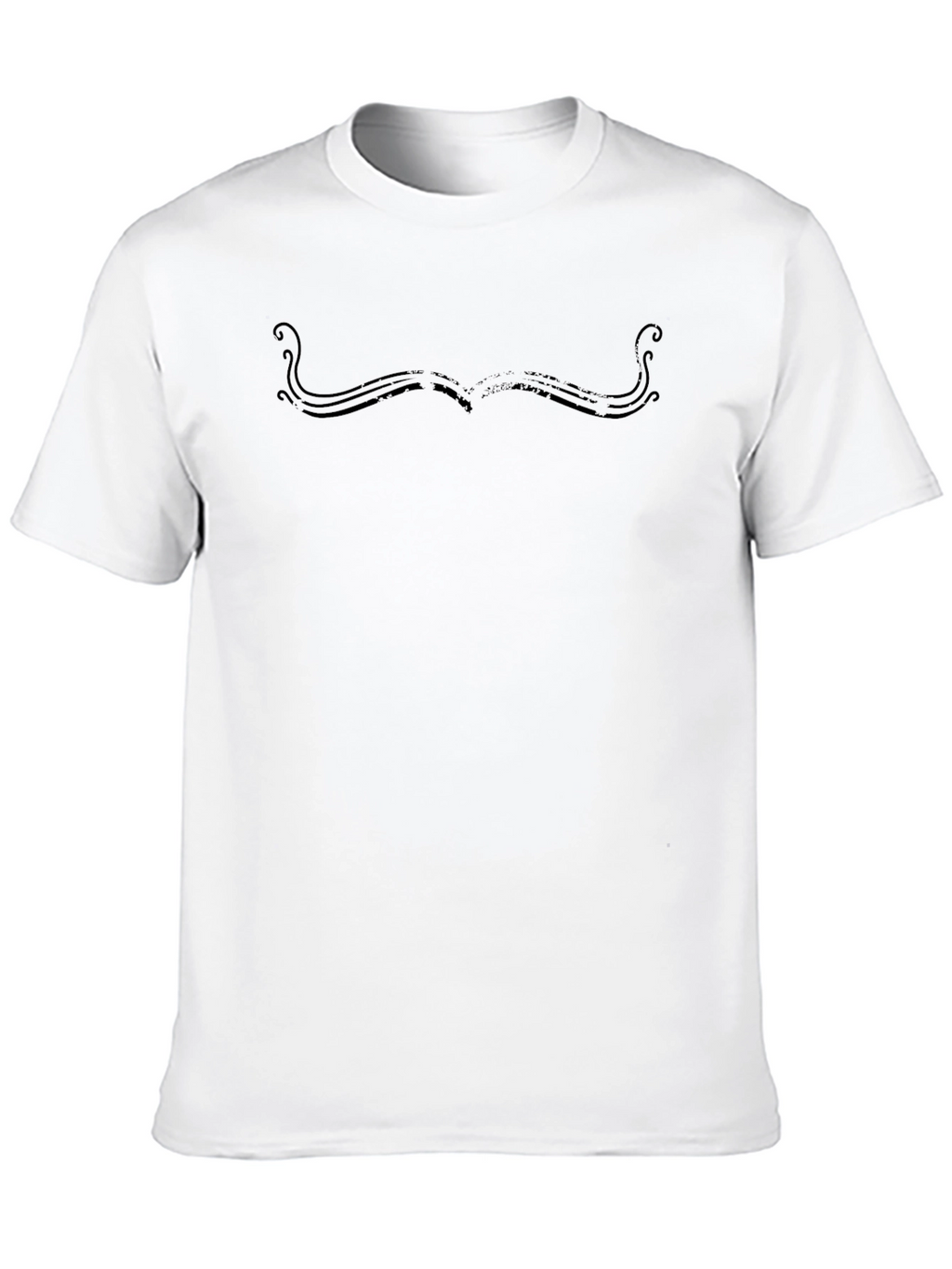 Mustache Graphic Tee - Stylish Black T-Shirt