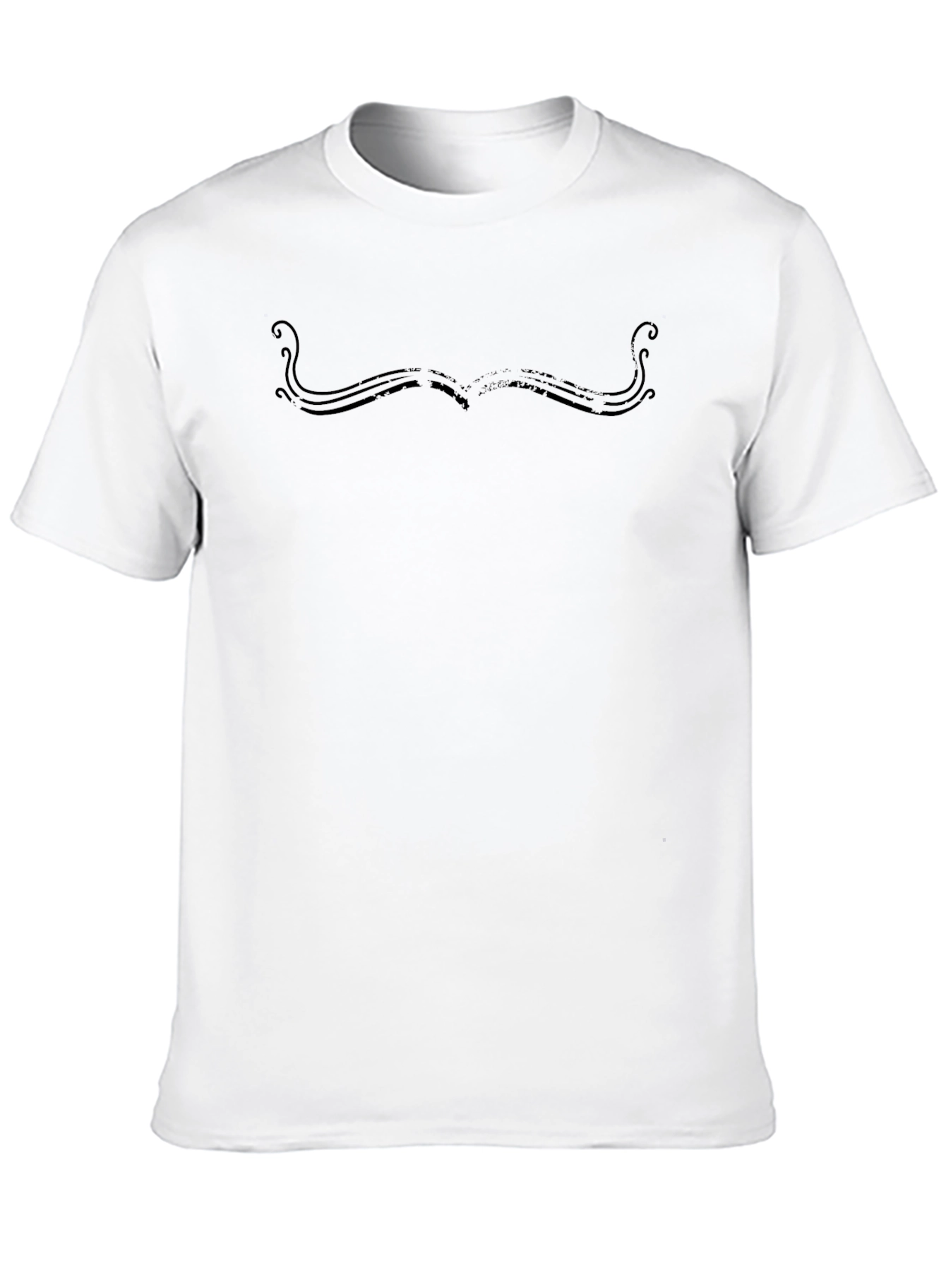 Mustache Graphic Tee - Stylish Black T-Shirt