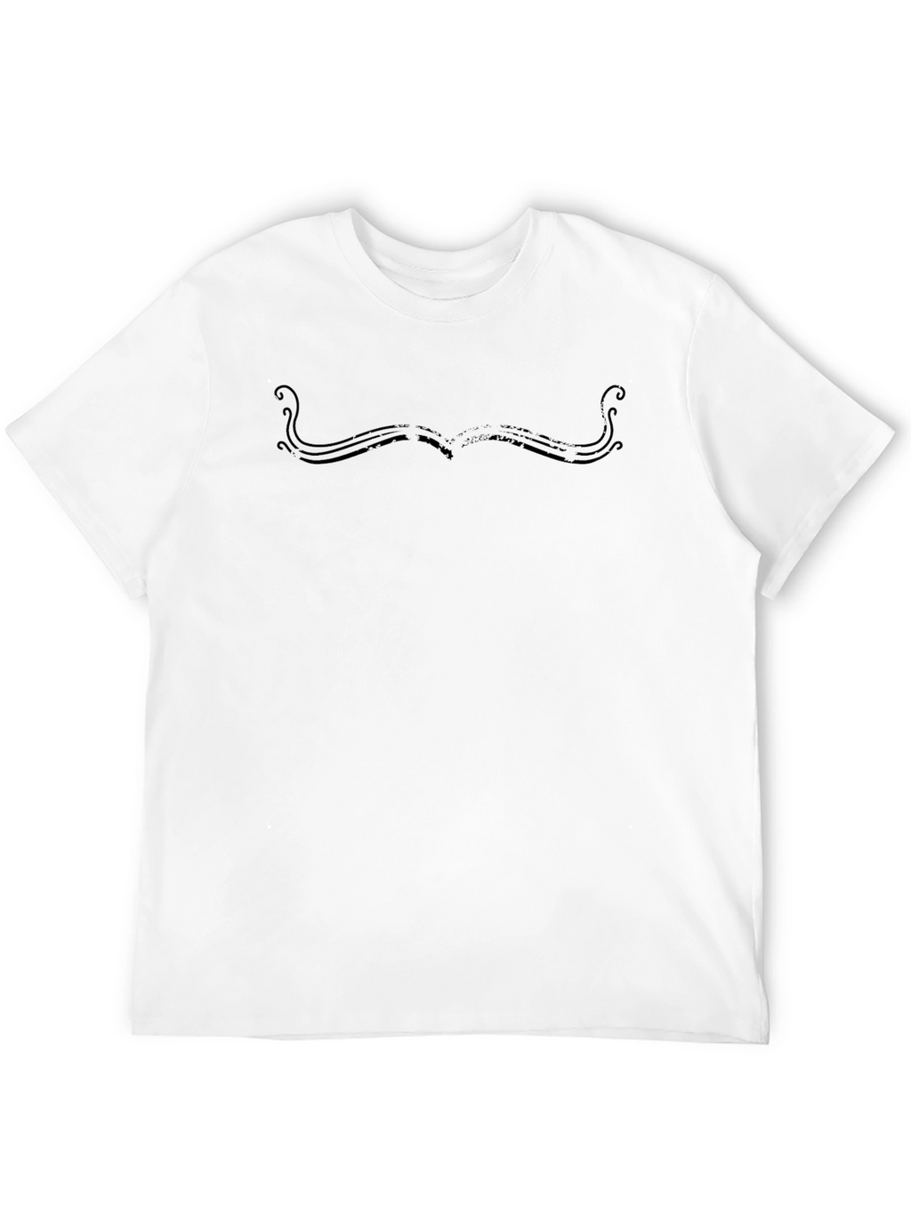 Mustache Graphic Tee - Stylish Black T-Shirt