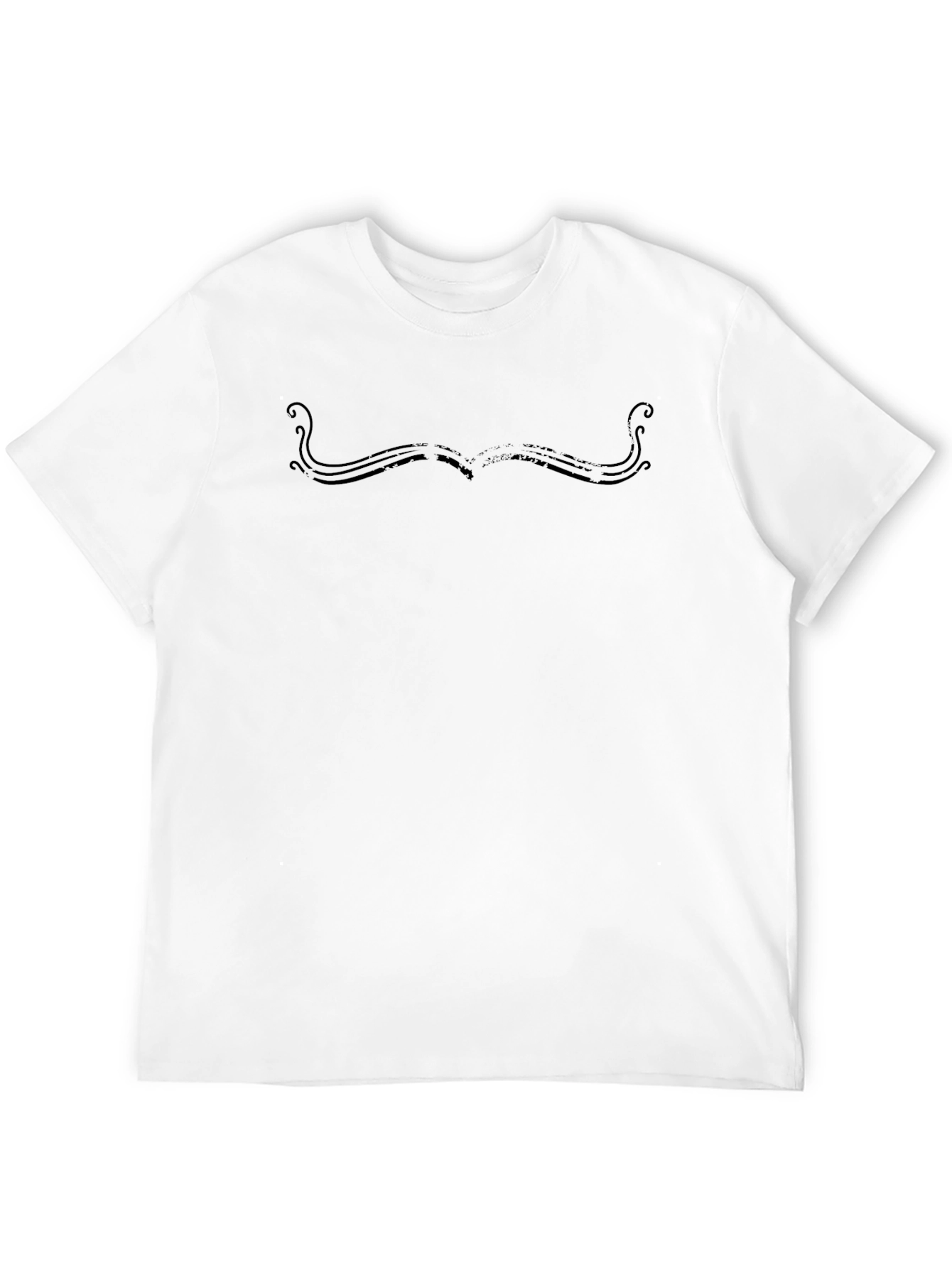 Mustache Graphic Tee - Stylish Black T-Shirt