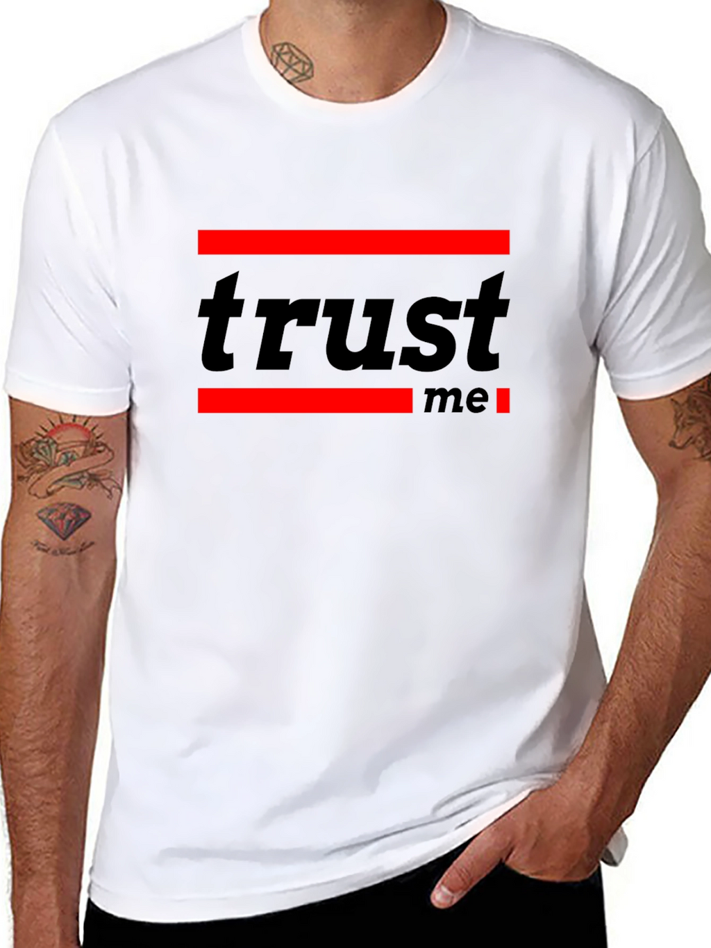 Trust Me Graphic Tee - Modern Black T-Shirt