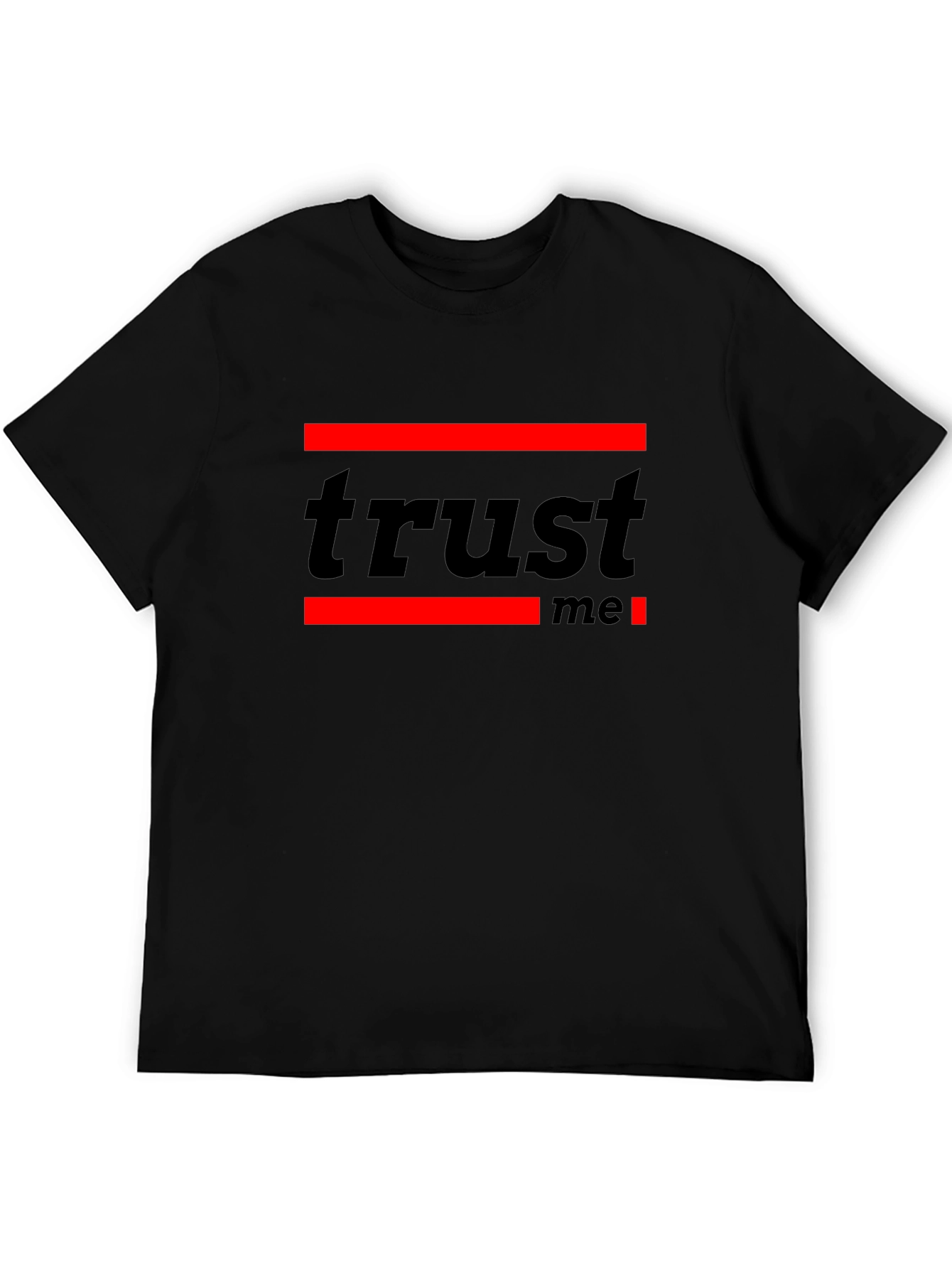 Trust Me Graphic Tee - Modern Black T-Shirt
