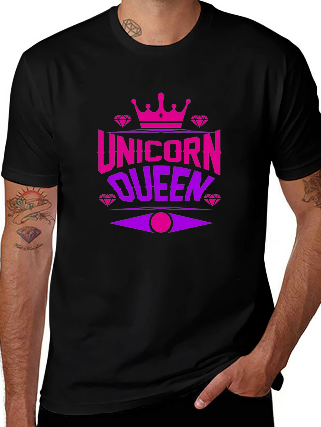 Unicorn Queen Black T-Shirt