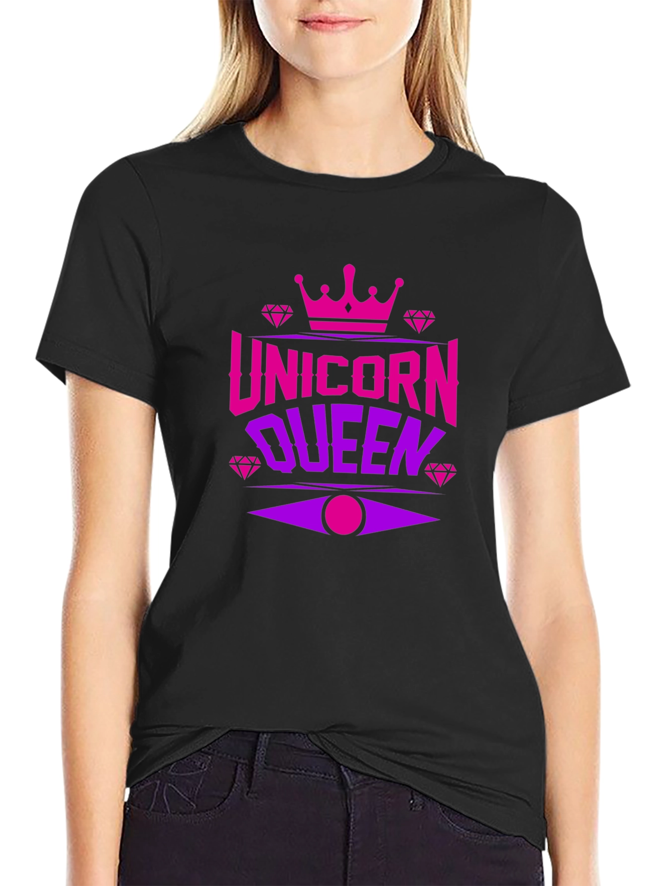 Unicorn Queen Black T-Shirt