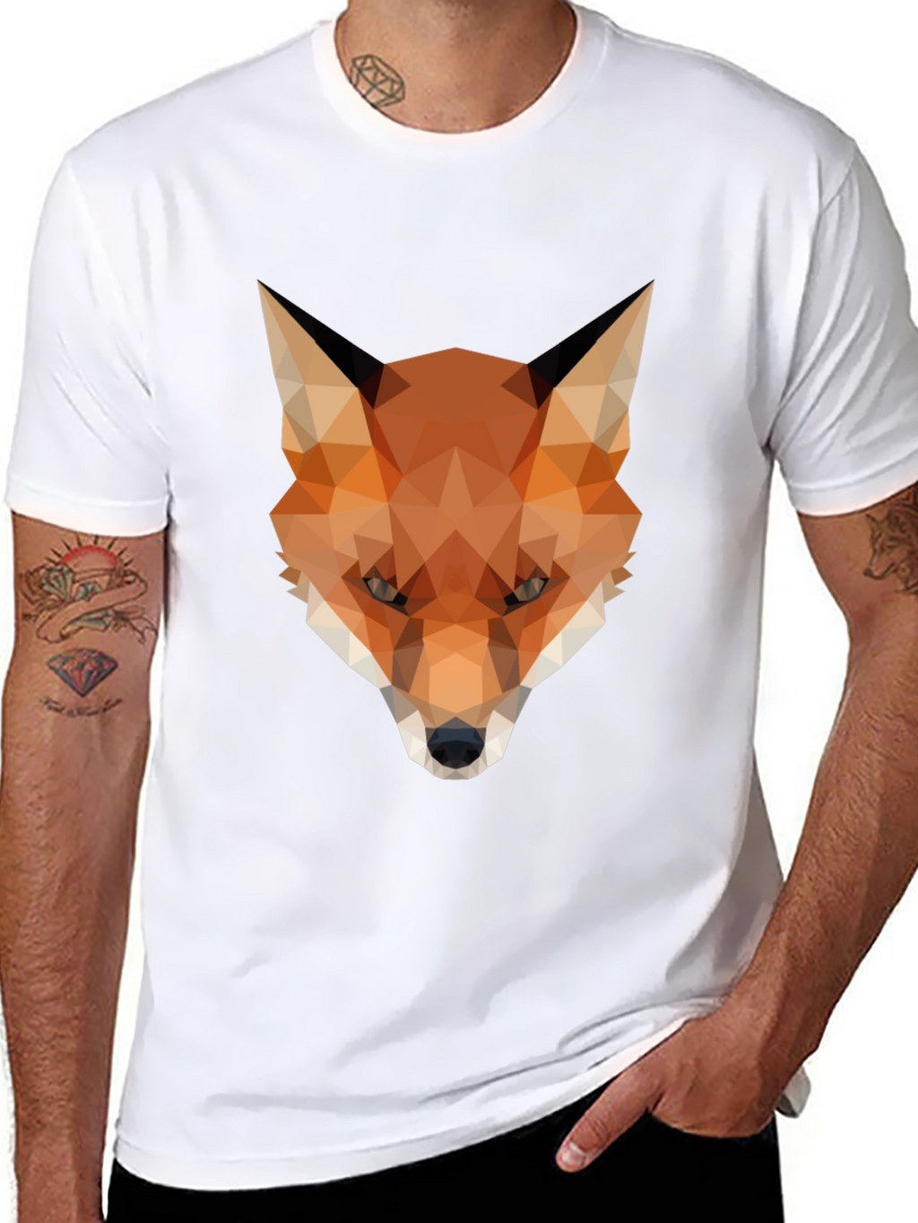 Geometric Fox T-Shirt - Modern Graphic Tee