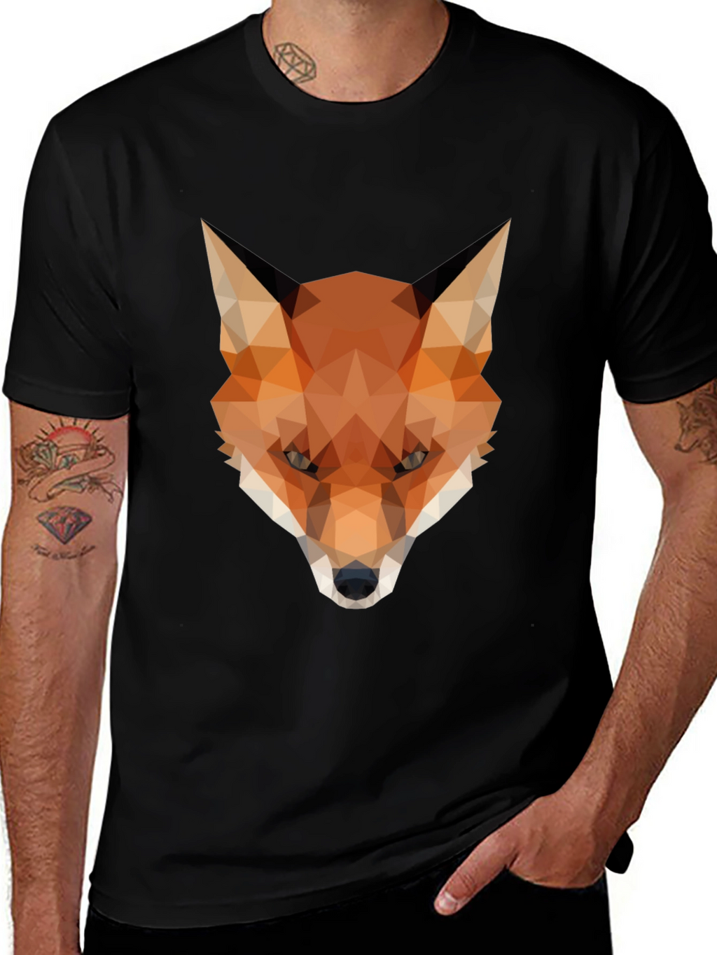 Geometric Fox T-Shirt - Modern Graphic Tee