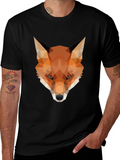 Geometric Fox T-Shirt - Modern Graphic Tee