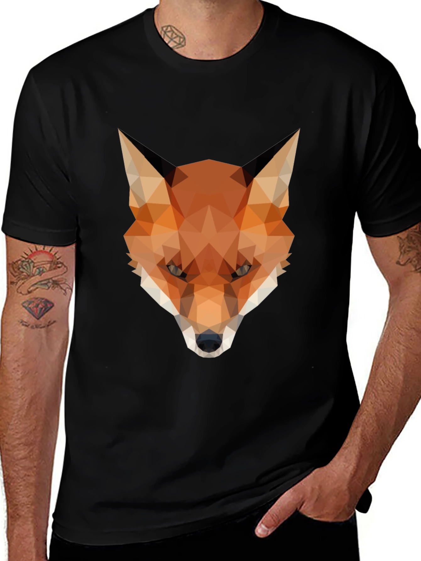 Geometric Fox T-Shirt - Modern Graphic Tee