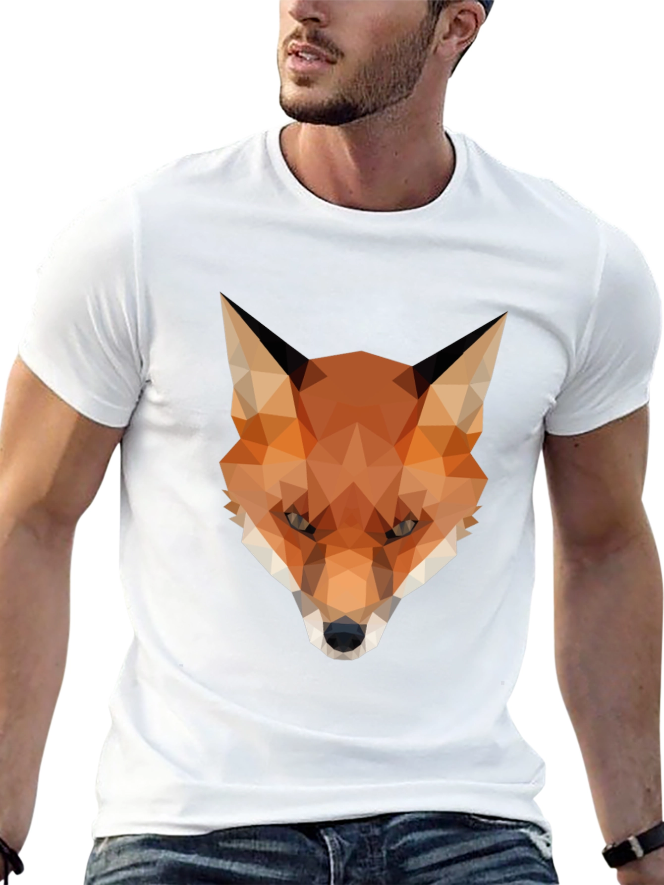 Geometric Fox T-Shirt - Modern Graphic Tee