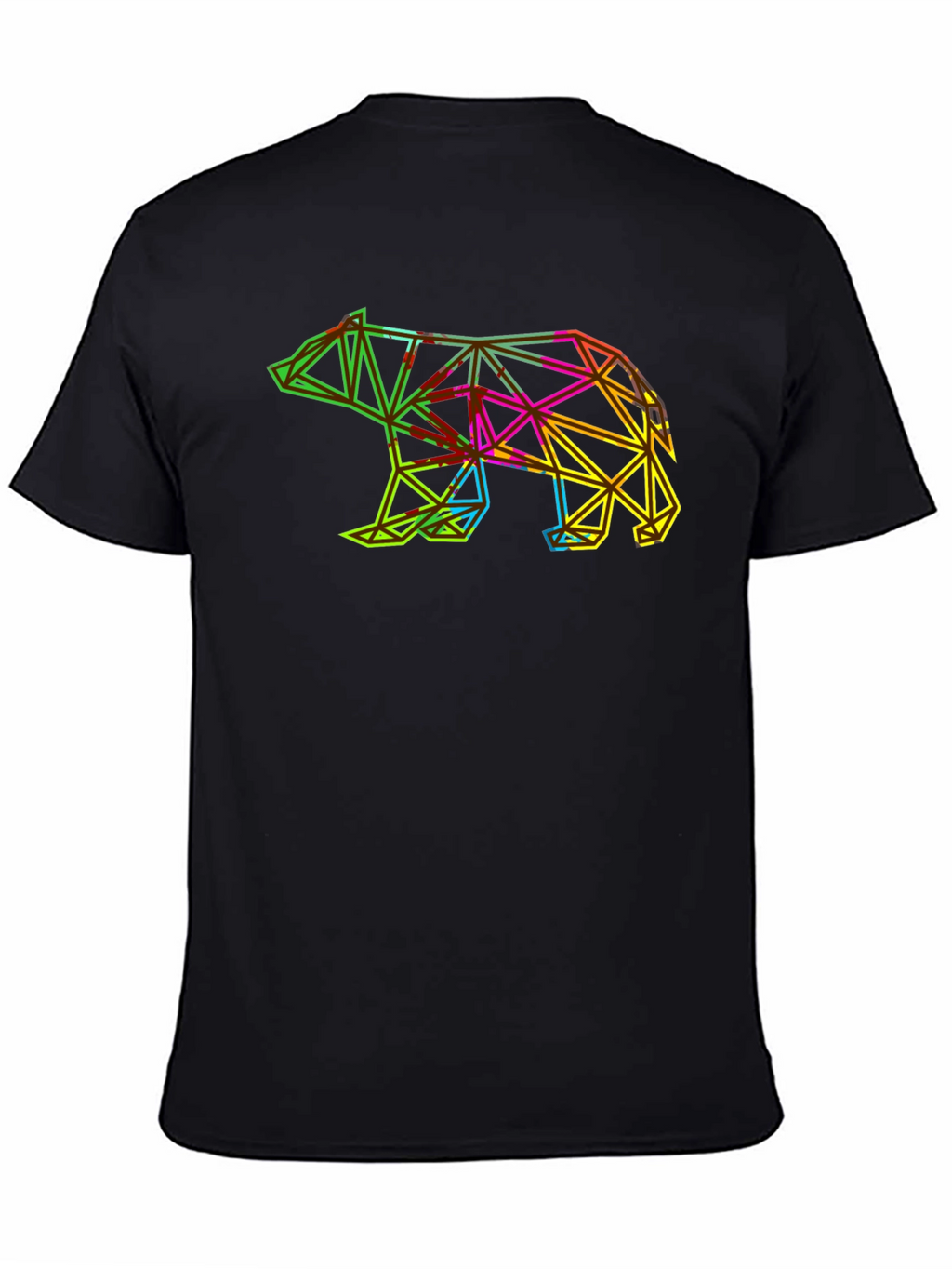 Geometric Bear Graphic Tee - Modern Mens T-Shirt