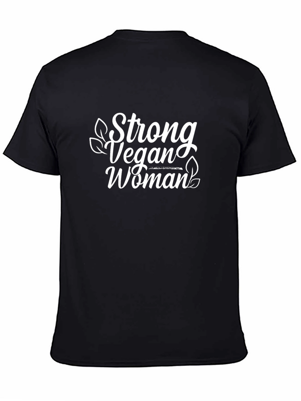 Strong Vegan Woman Black T-Shirt