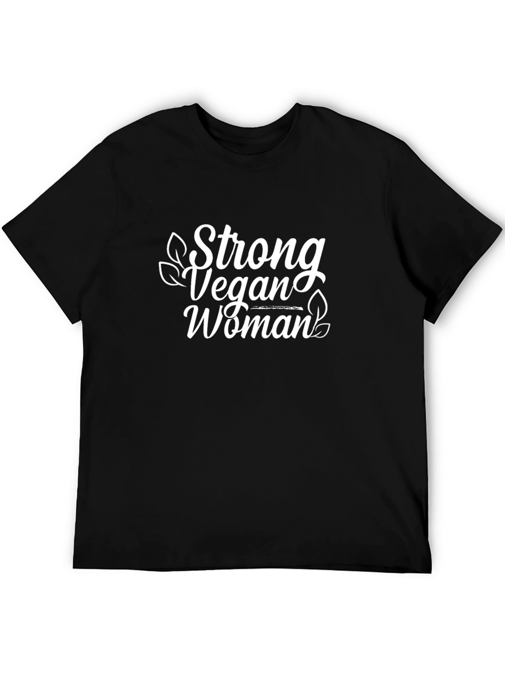 Strong Vegan Woman Black T-Shirt