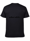Adorable Text Black T-Shirt - Stylish Casual Wear