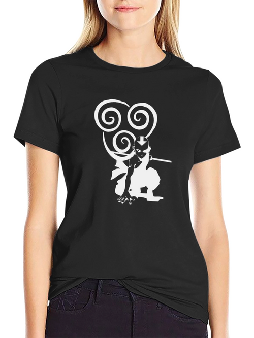 Avatar Aang Airbender Black Graphic Tee