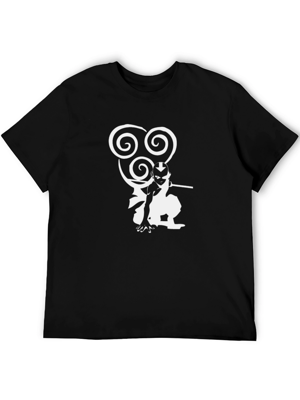 Avatar Aang Airbender Black Graphic Tee