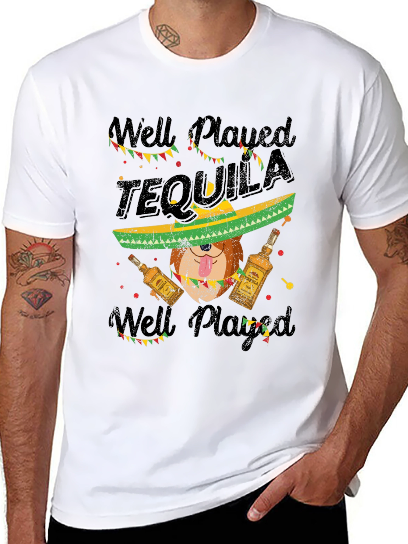 Well Played Tequila Novelty Graphic T-Shirt