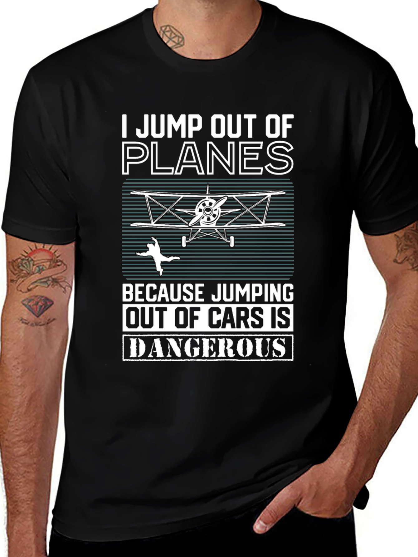 I Jump Out Of Planes Funny Skydiving T-Shirt