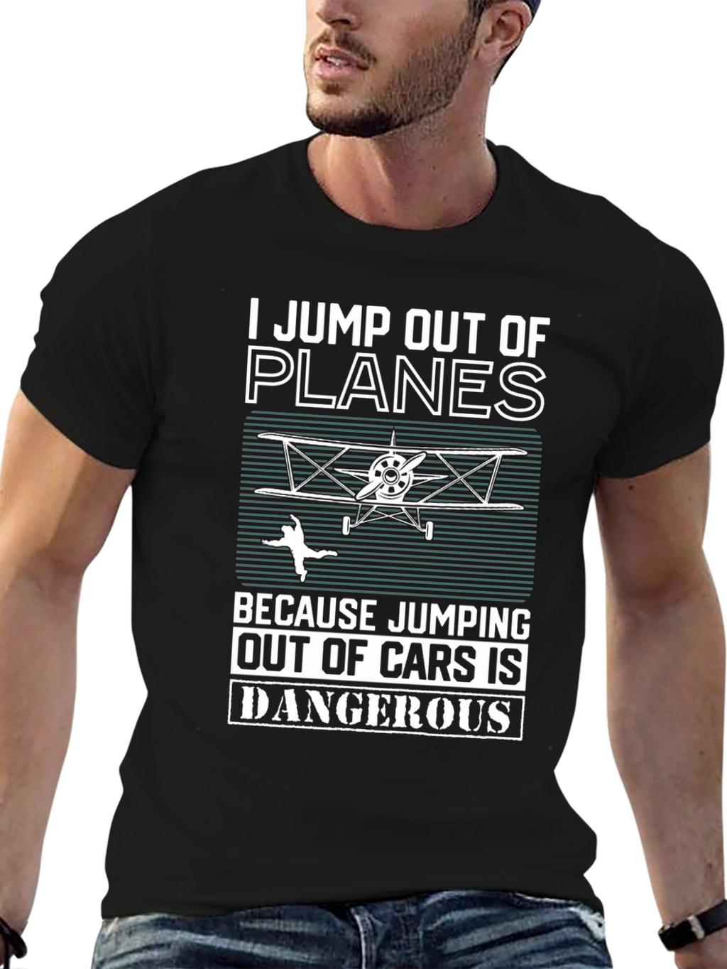 I Jump Out Of Planes Funny Skydiving T-Shirt