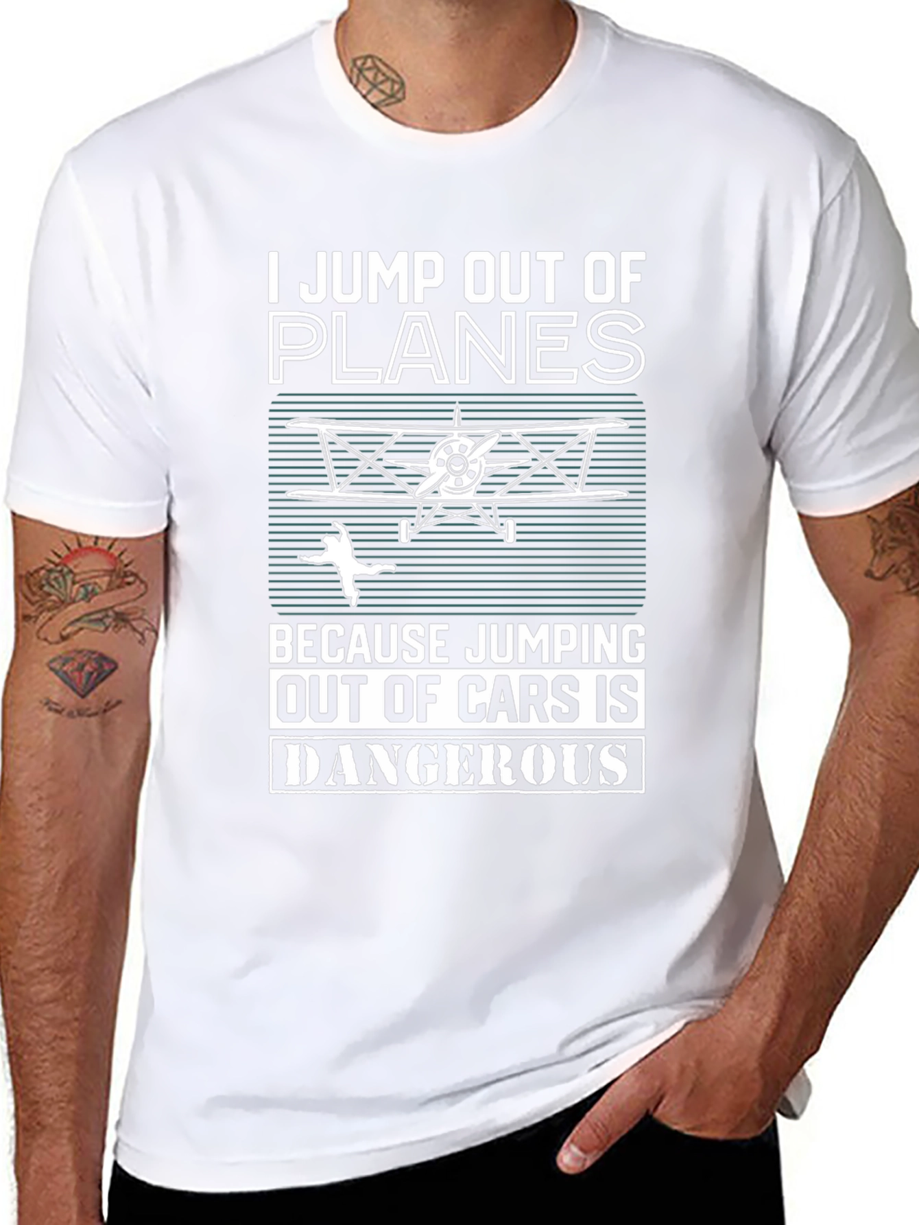 I Jump Out Of Planes Funny Skydiving T-Shirt