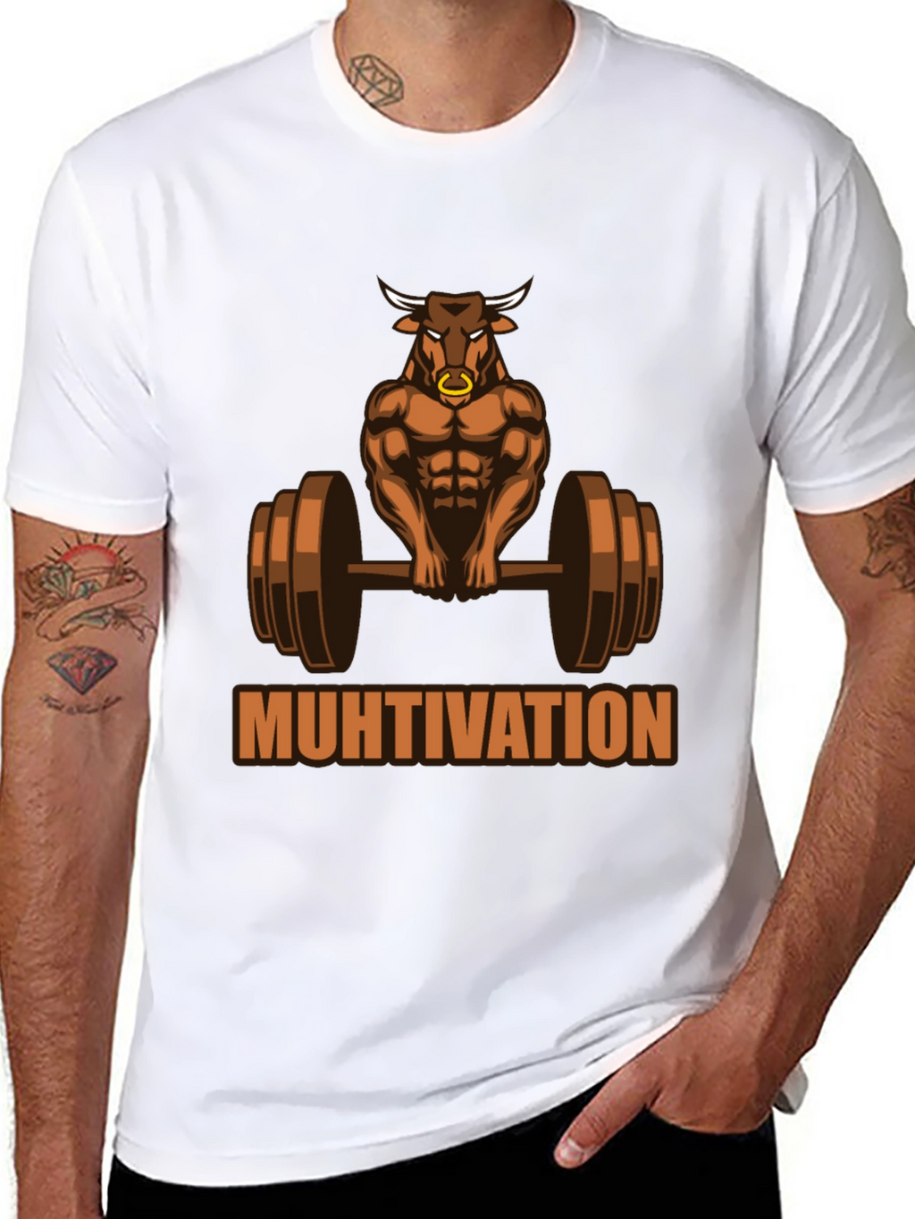 Muhtivation Gym Bull T-Shirt - Workout Motivation