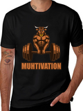 Muhtivation Gym Bull T-Shirt - Workout Motivation