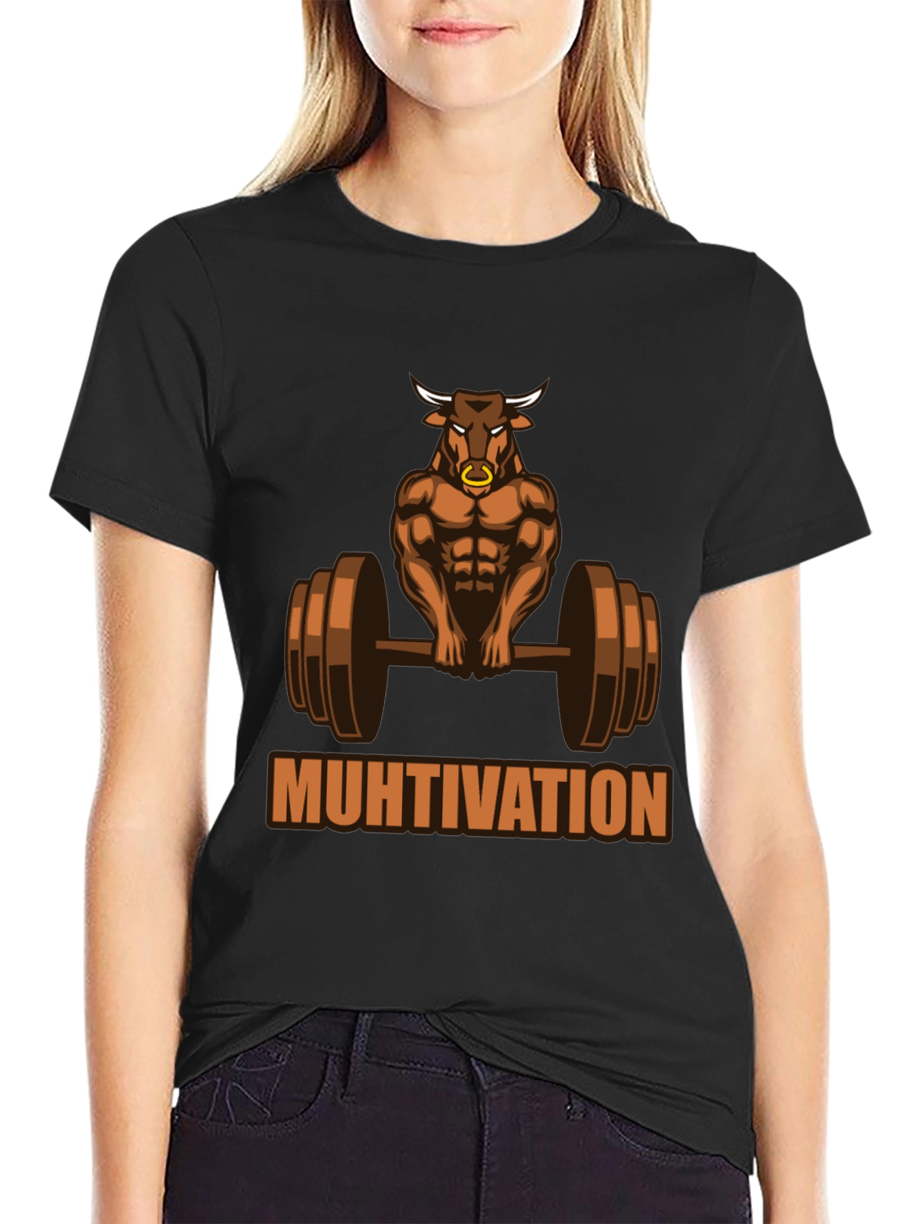 Muhtivation Gym Bull T-Shirt - Workout Motivation