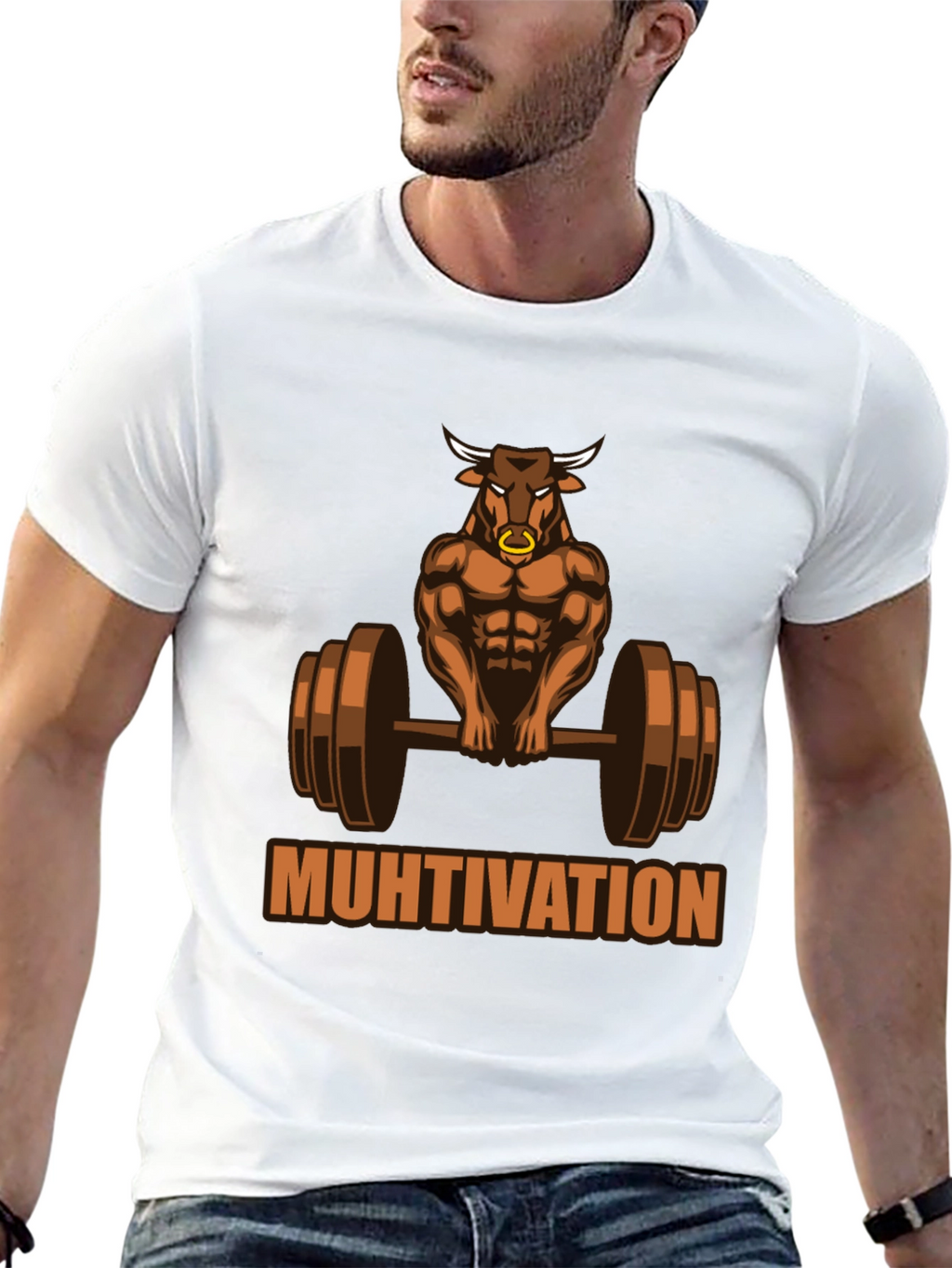 Muhtivation Gym Bull T-Shirt - Workout Motivation