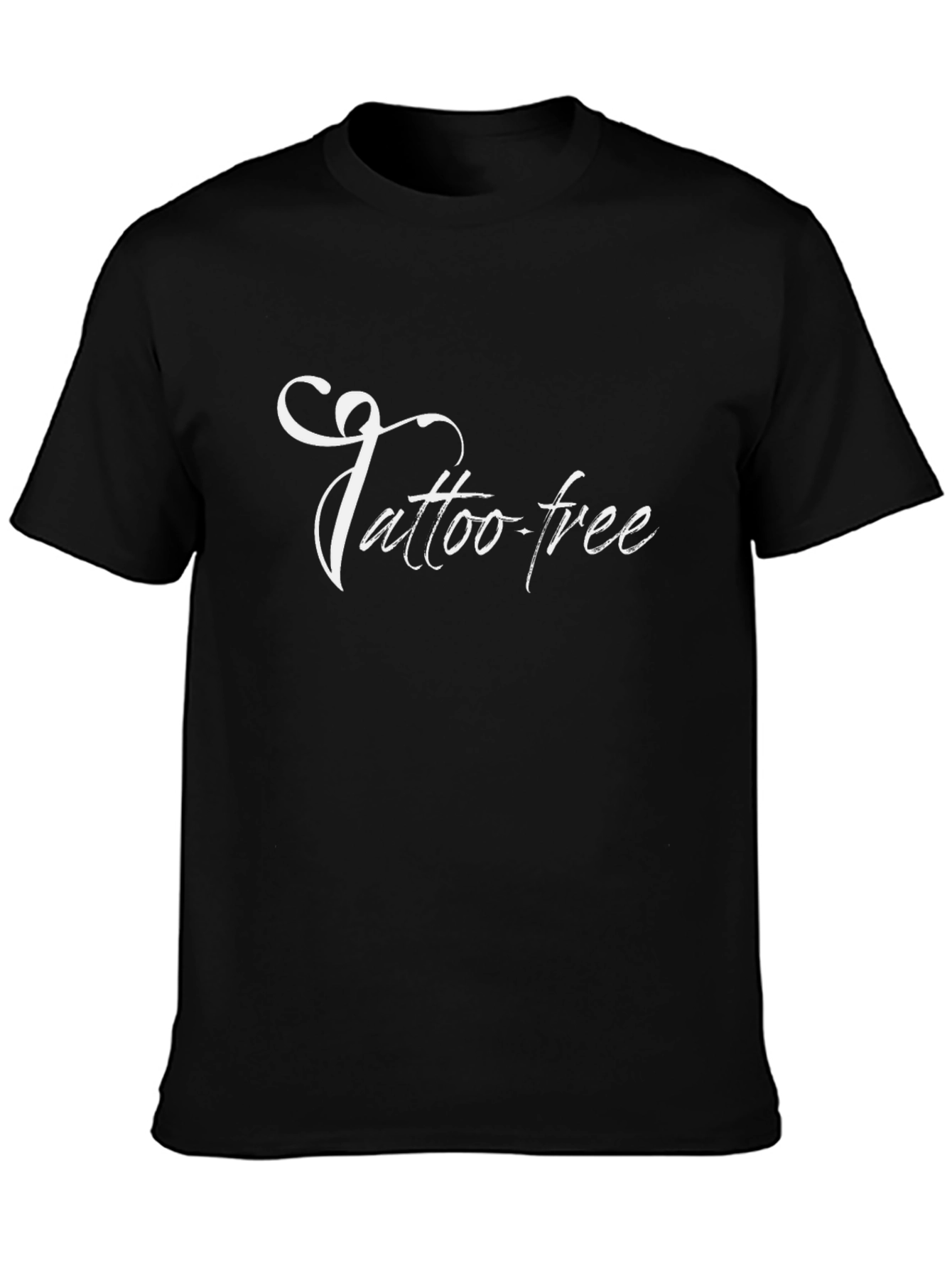 Tattoo-Free Black T-Shirt - Stylish Graphic Tee