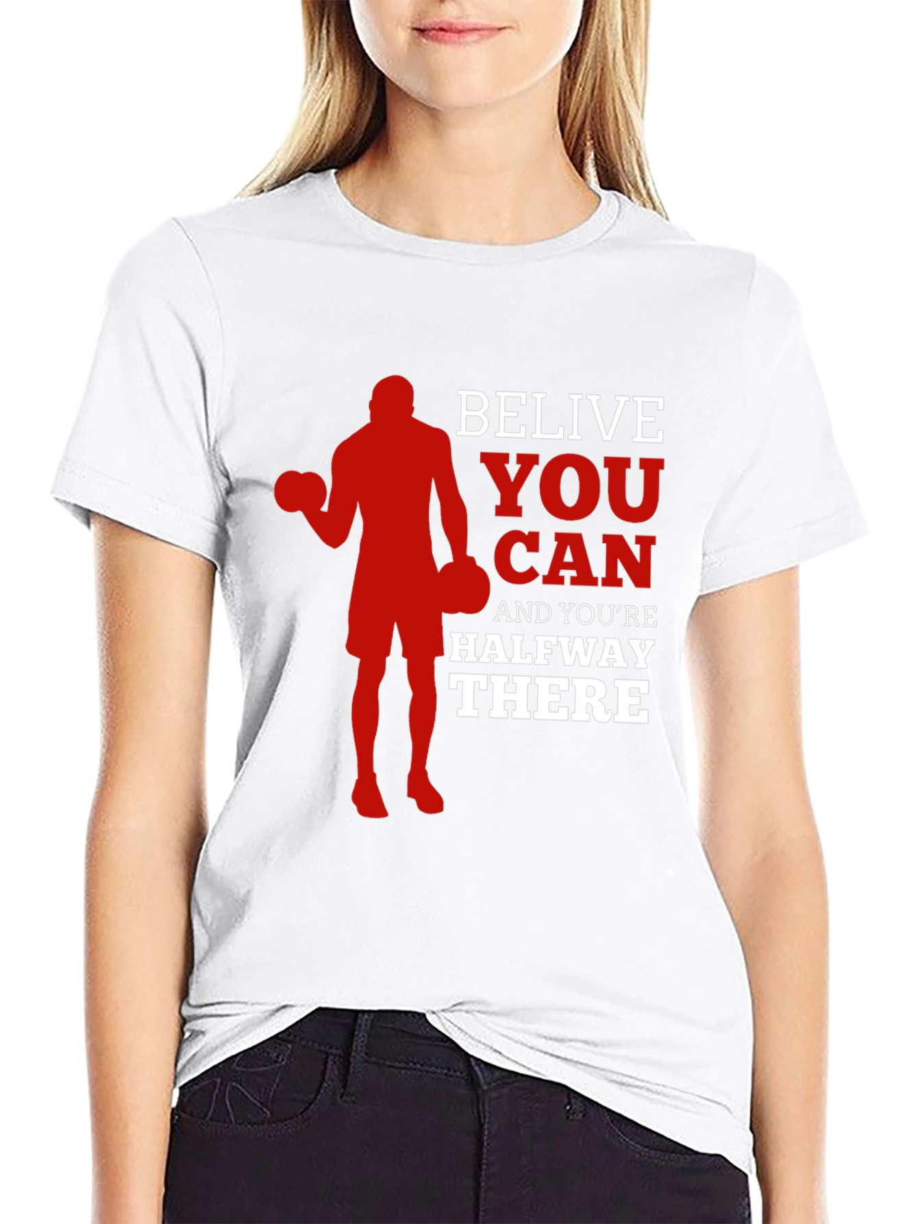 Motivational Gym T-Shirt - Believe You Can
