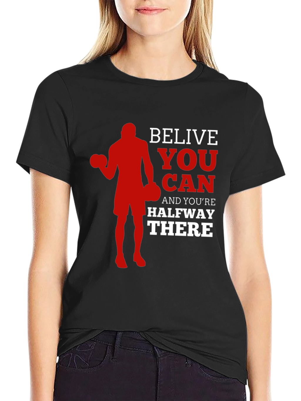 Motivational Gym T-Shirt - Believe You Can