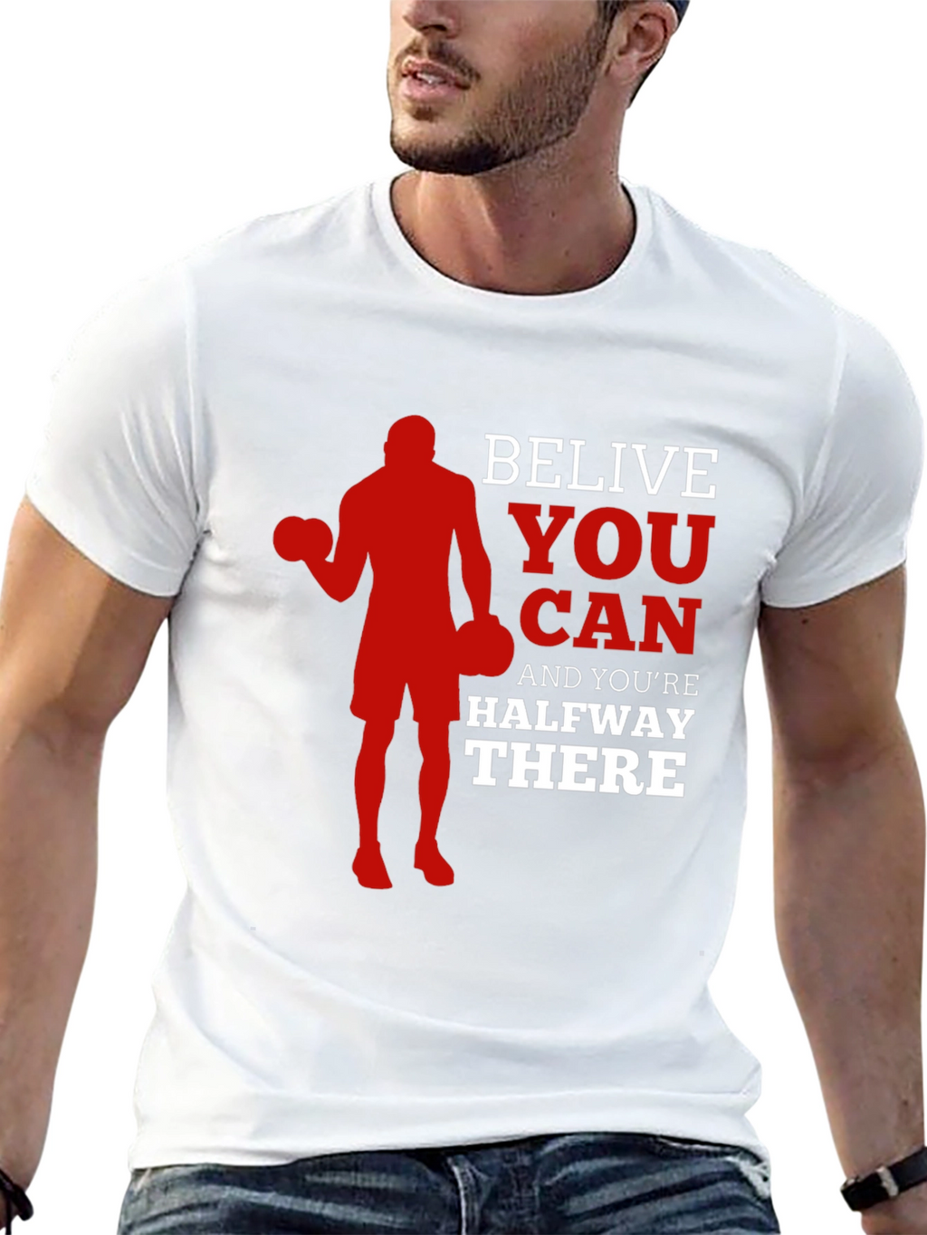 Motivational Gym T-Shirt - Believe You Can