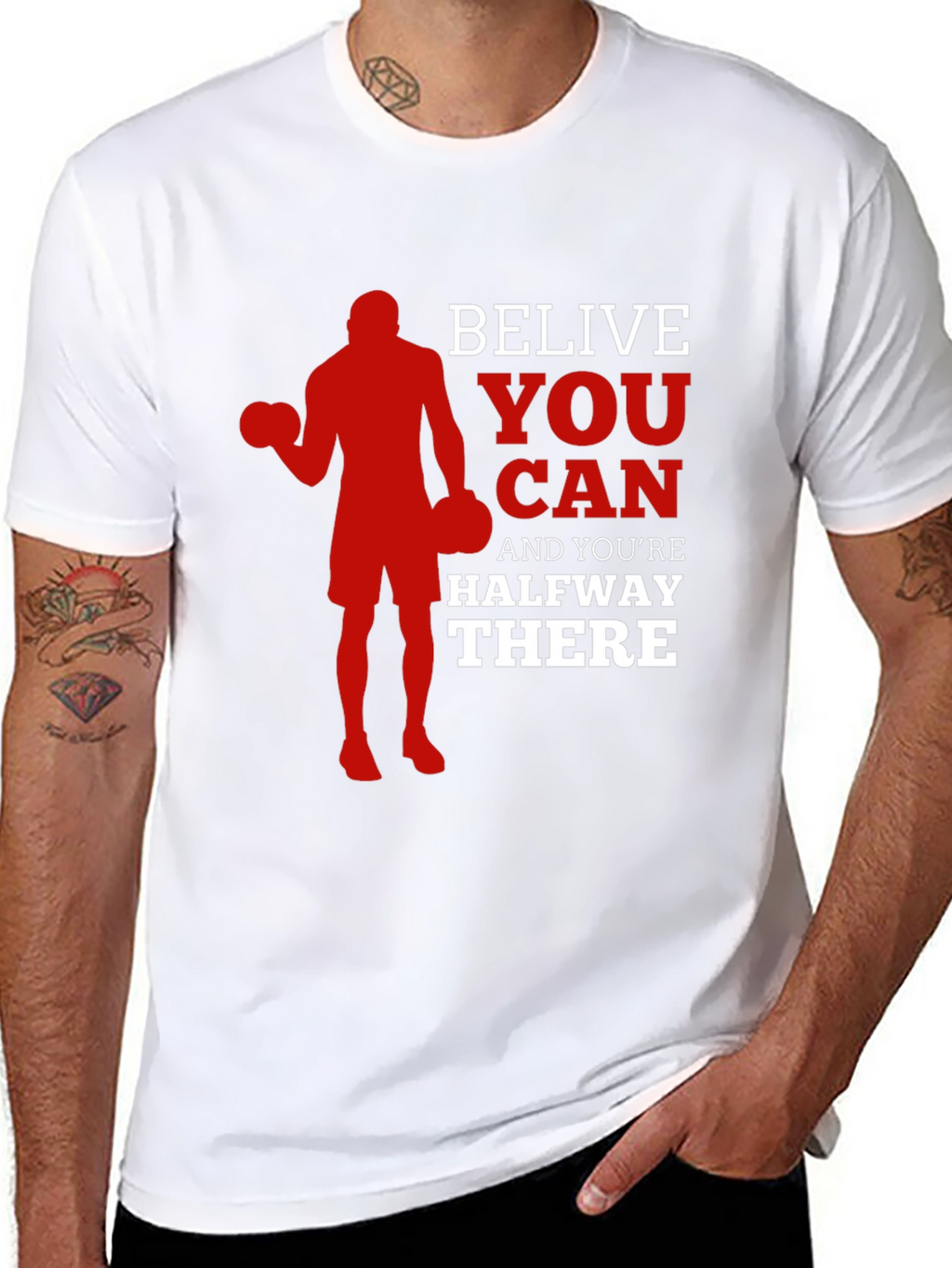 Motivational Gym T-Shirt - Believe You Can