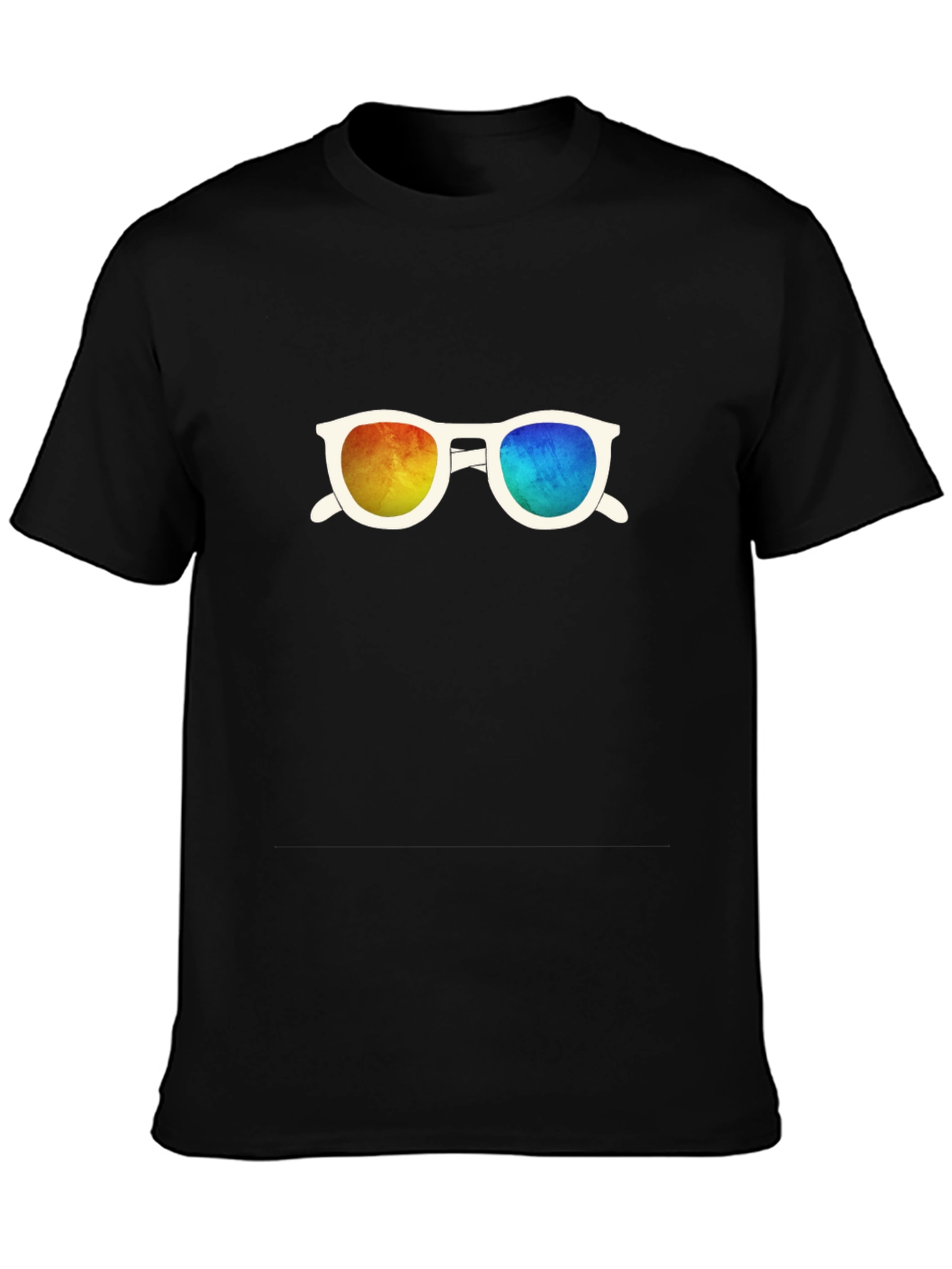 Retro Sunglasses Graphic Black T-Shirt