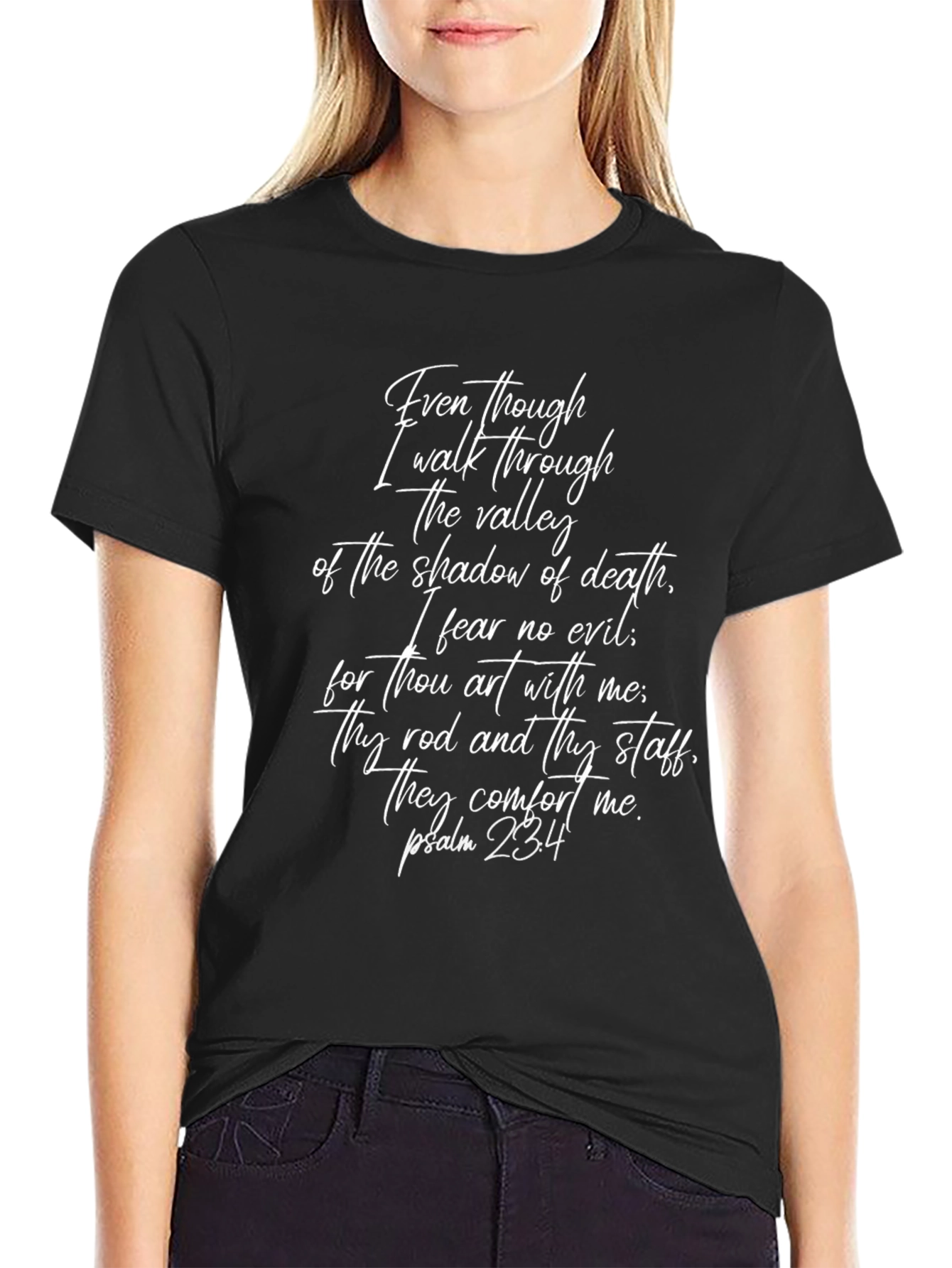 Faith-Inspired T-Shirt: Psalm 23:4 Verse