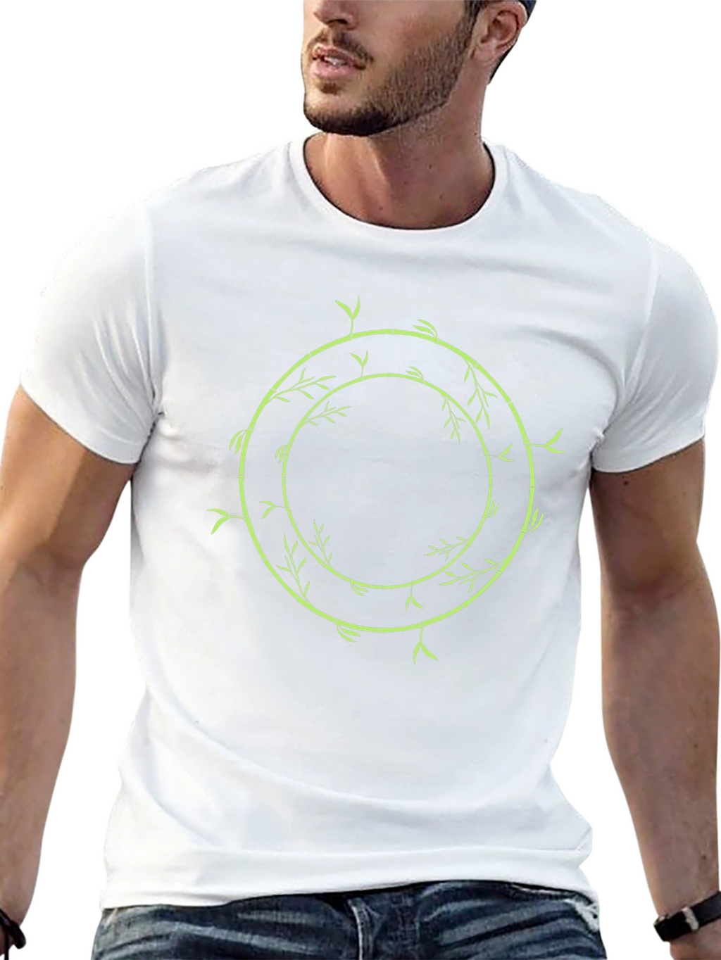 Bamboo Circle Graphic Tee - Stylish & Unique Design