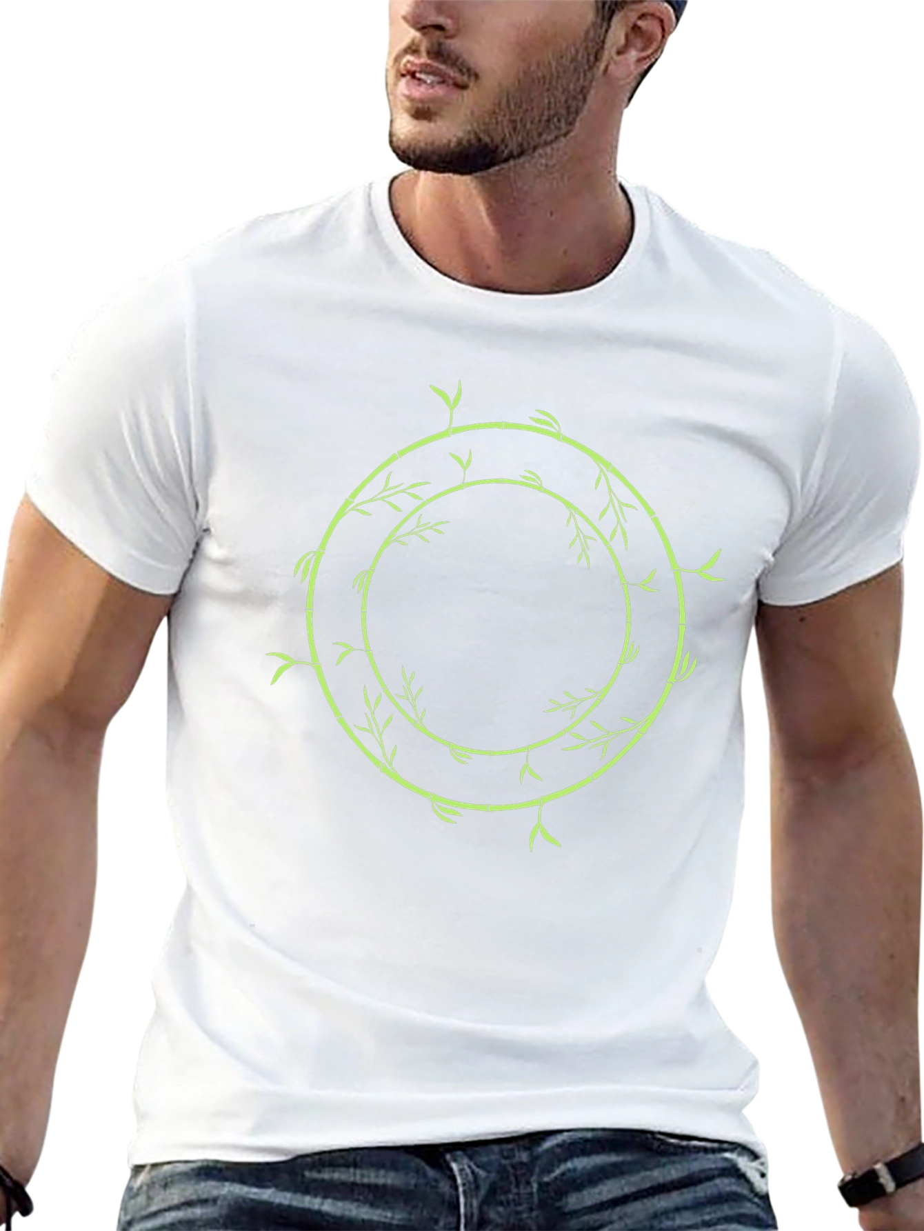 Bamboo Circle Graphic Tee - Stylish & Unique Design