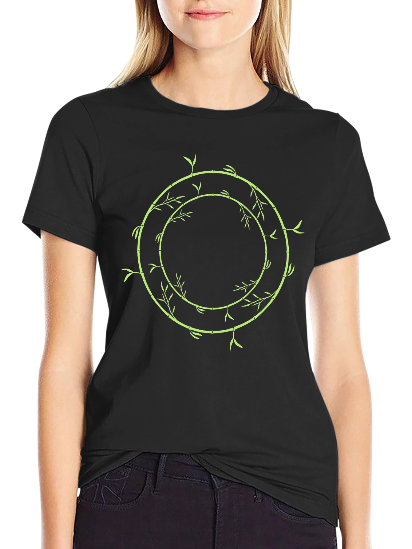 Bamboo Circle Graphic Tee - Stylish & Unique Design