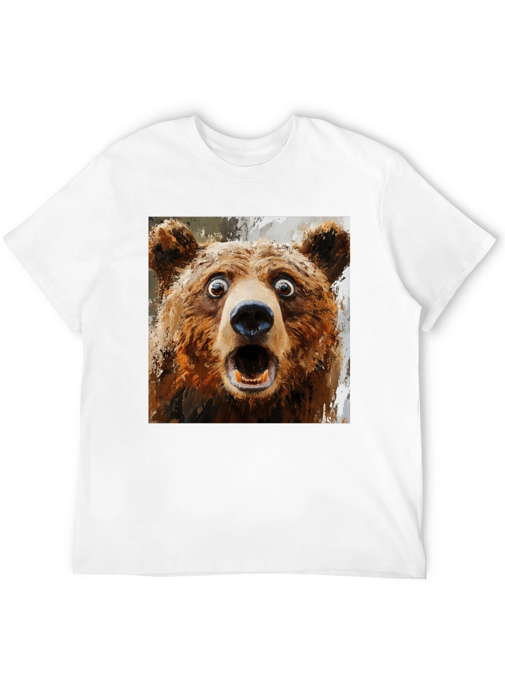 Surprised Bear Graphic T-Shirt