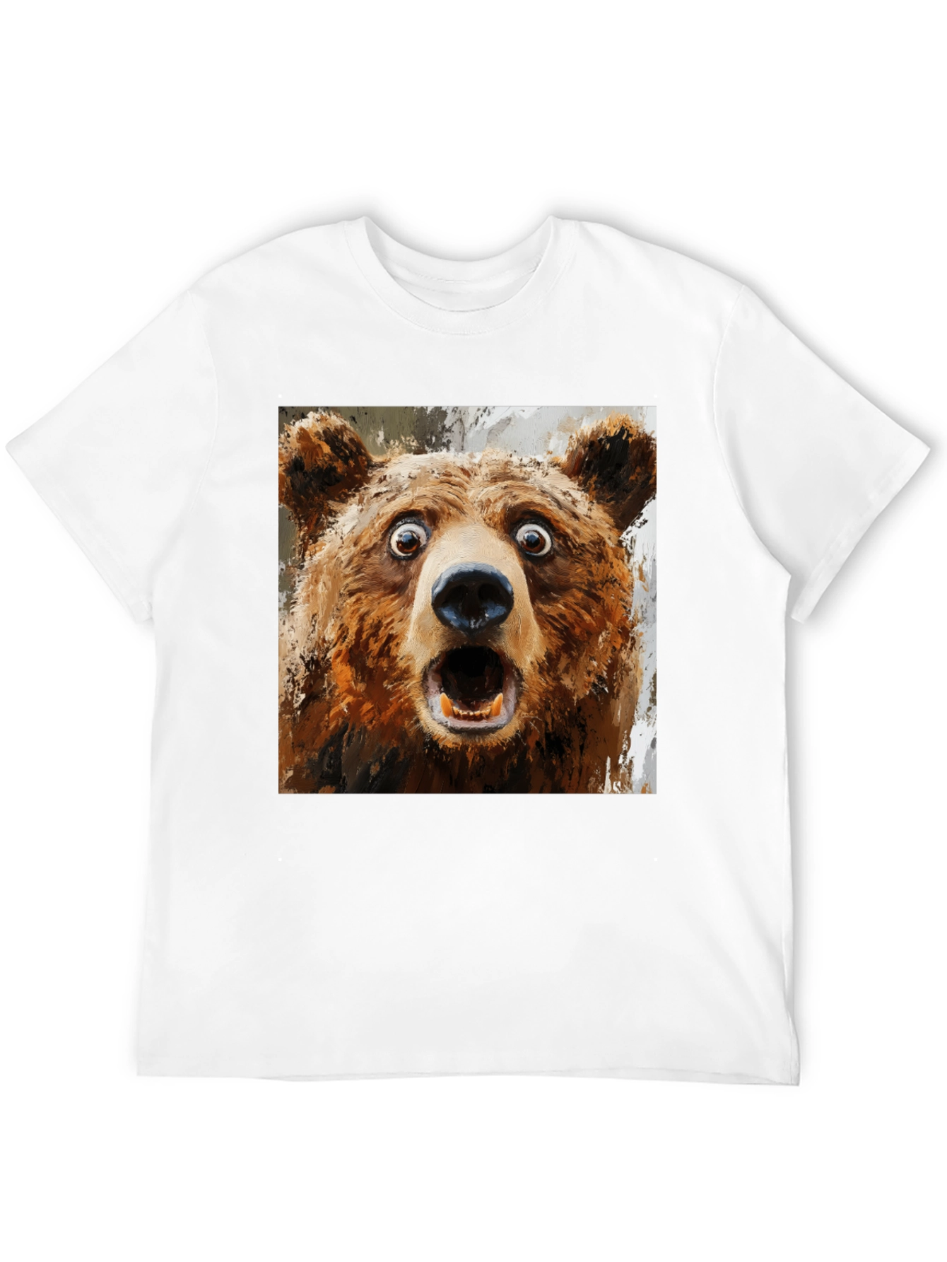 Surprised Bear Graphic T-Shirt