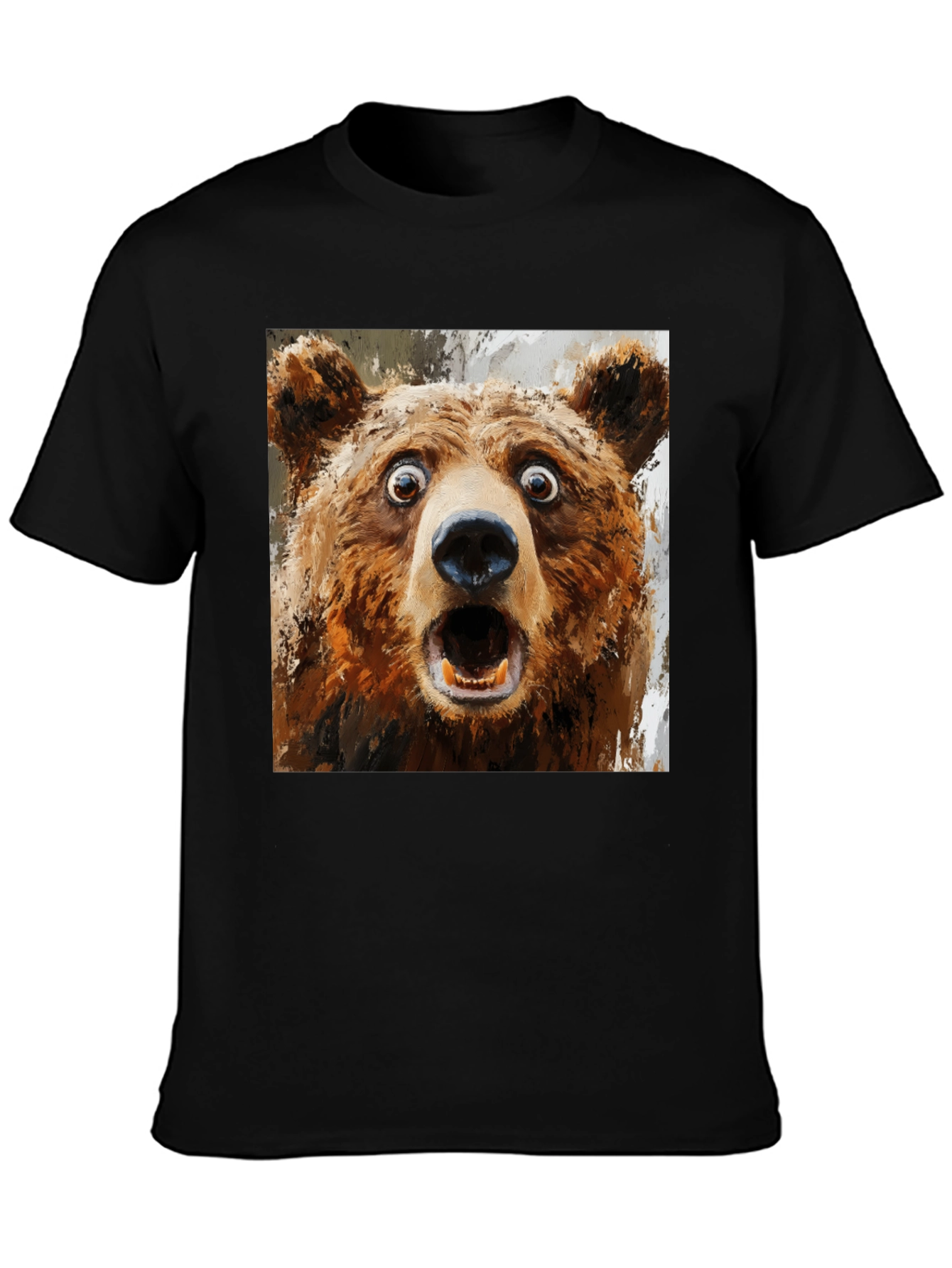 Surprised Bear Graphic T-Shirt