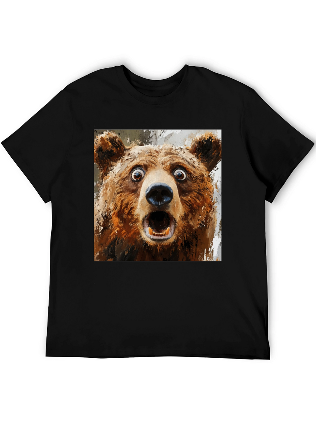 Surprised Bear Graphic T-Shirt