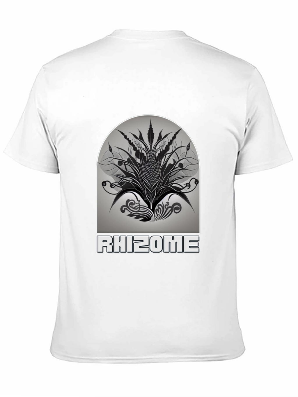 Rhizome Graphic Print T-Shirt - Stylish Black Tee
