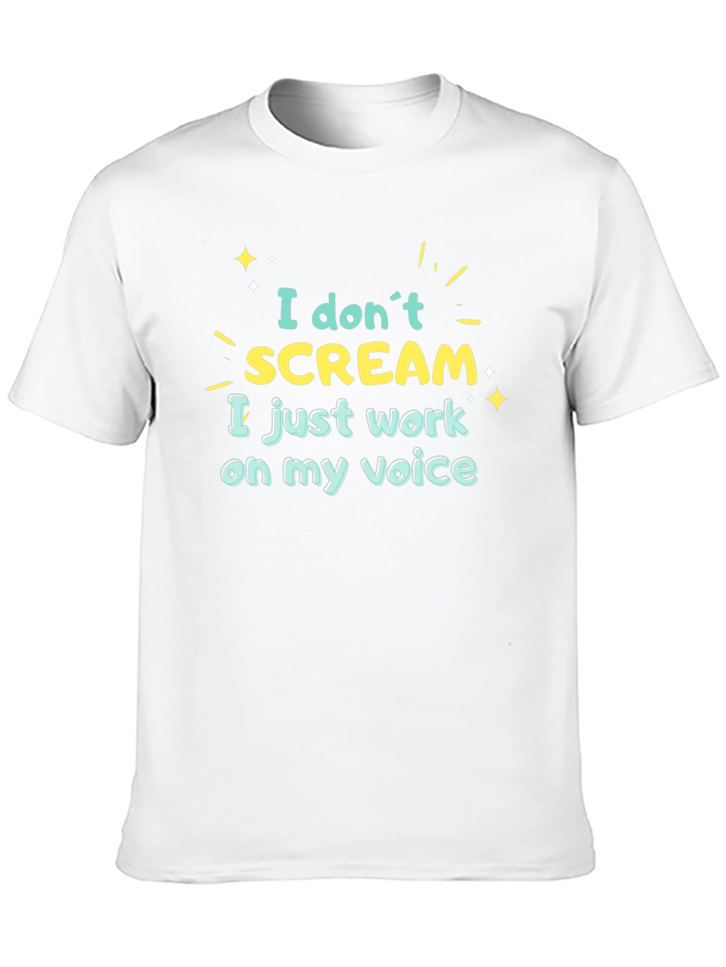 I Dont Scream Black Graphic T-Shirt