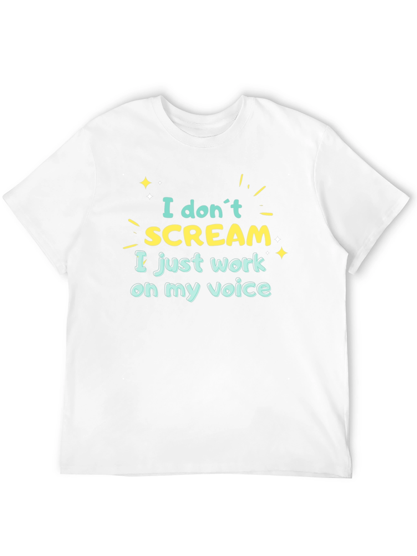 I Dont Scream Black Graphic T-Shirt
